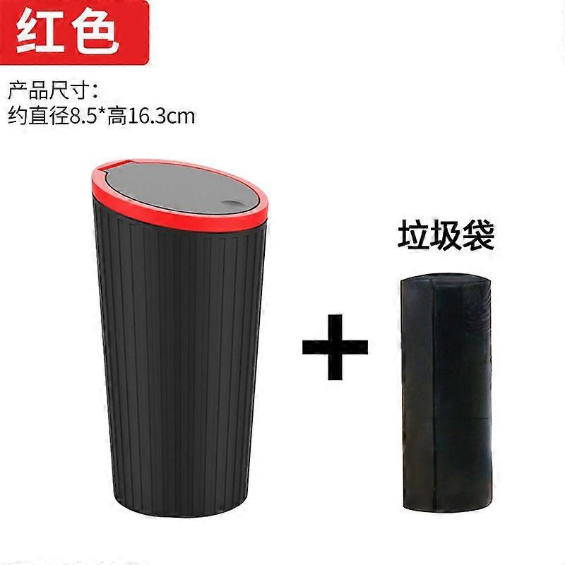 Car Bin with Lid, Small Car Rubbish Bin with 1 Rolls of Bin Liners, Car Bin Interior, Waterproof & Odour-Inhibiting, Practical Mini Bin for Cars, Home