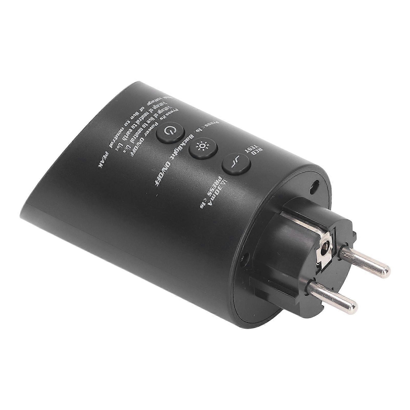 Digital Outlet Tester with LCD Display for EU 220V 3-Prong Socket