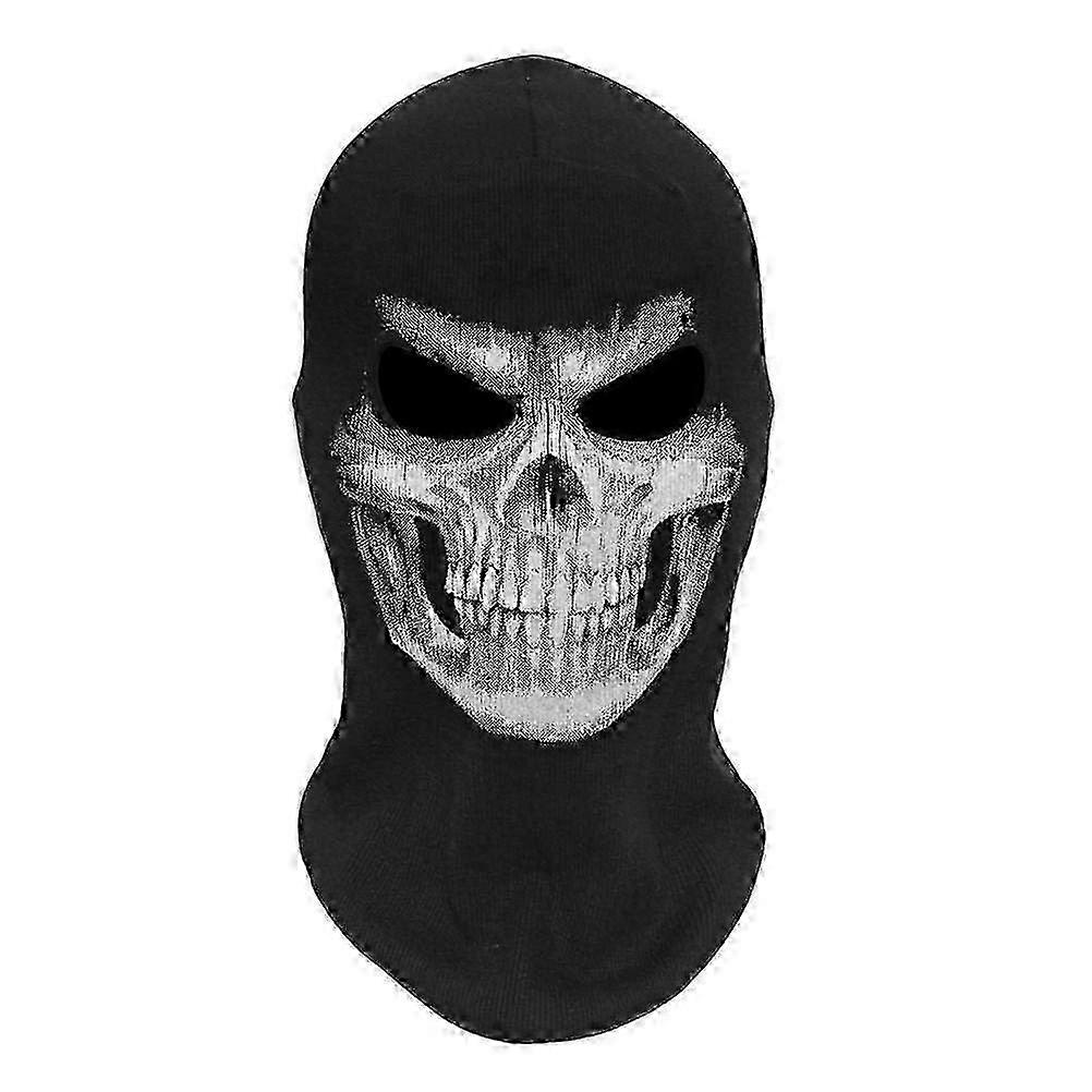 Scary Halloween 3D Skeleton Mask - Full Face Balaclava for Ghost Cosplay &amp; Halloween Party (YMQX)