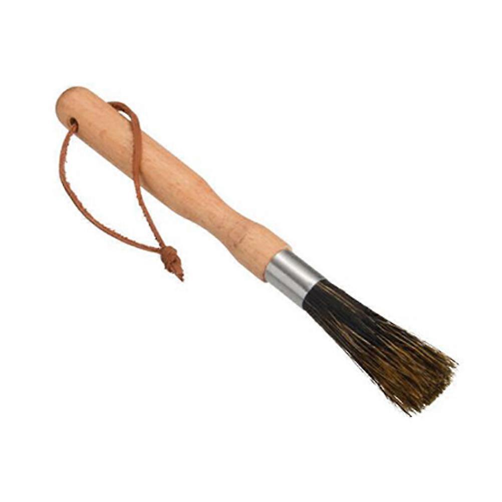 Coffee Cleaning Brush with Beech Handle and Natural Bristles for Espresso Maker and BBQ 7.5 inches