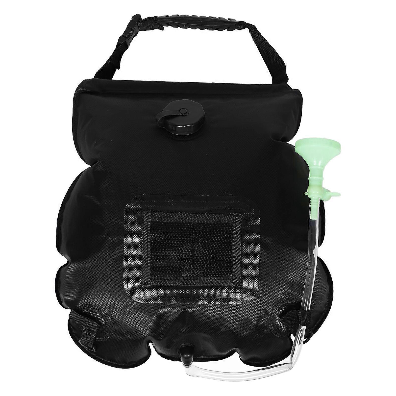 Portable Showers Solar Heater for Camping with Removable Hose and On Off Switchable Shower Head 20L Capacity Black Outdoor Enthusiasts 1Pcs
