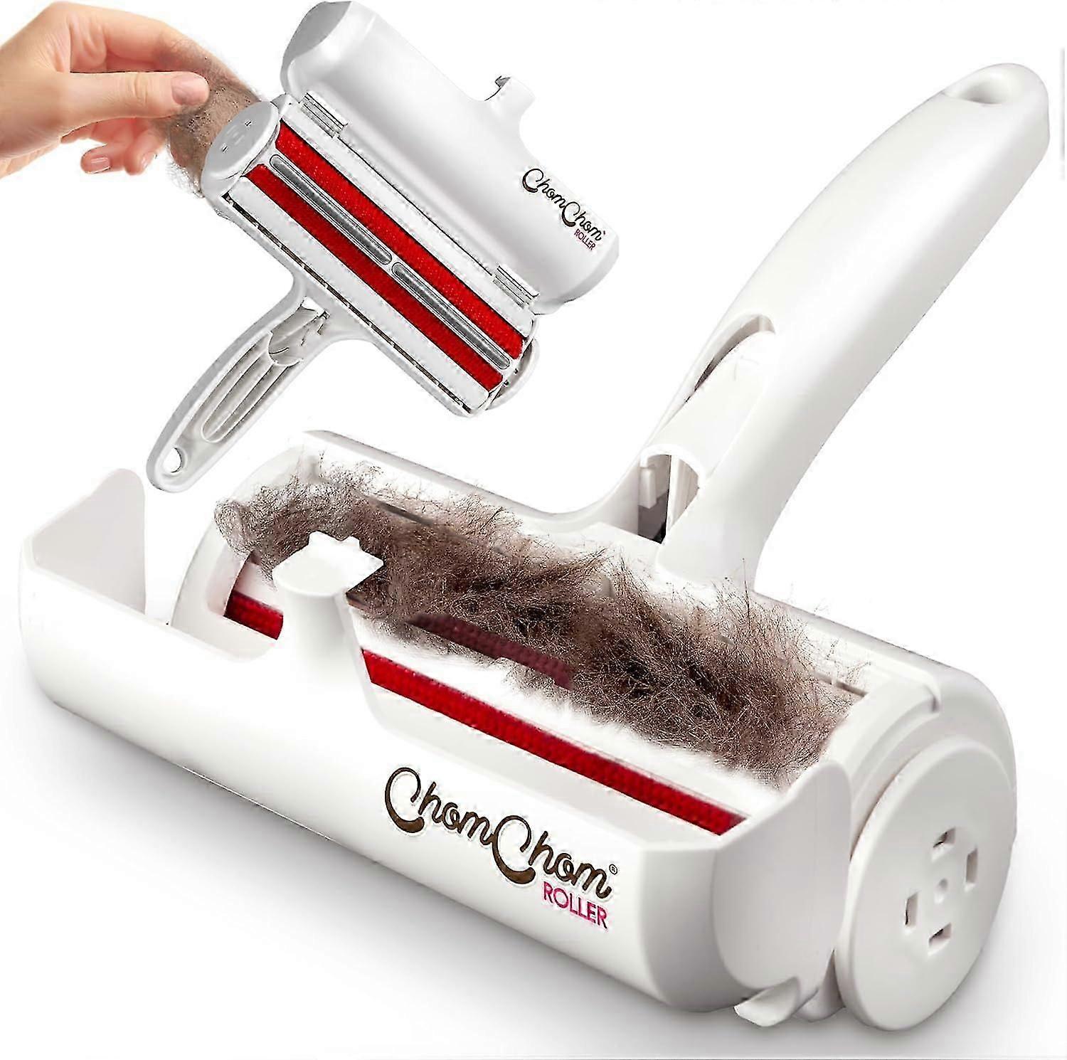 Chom Chom Roller Pet Remover μαλλιών και επαναχρησιμοποιήσιμο Lint Roller - ChomChom Cat and Dog Remover μαλλιών για έπιπλα, καναπέ, χαλί, ρούχα και κλινοσκεπάσματα - Po