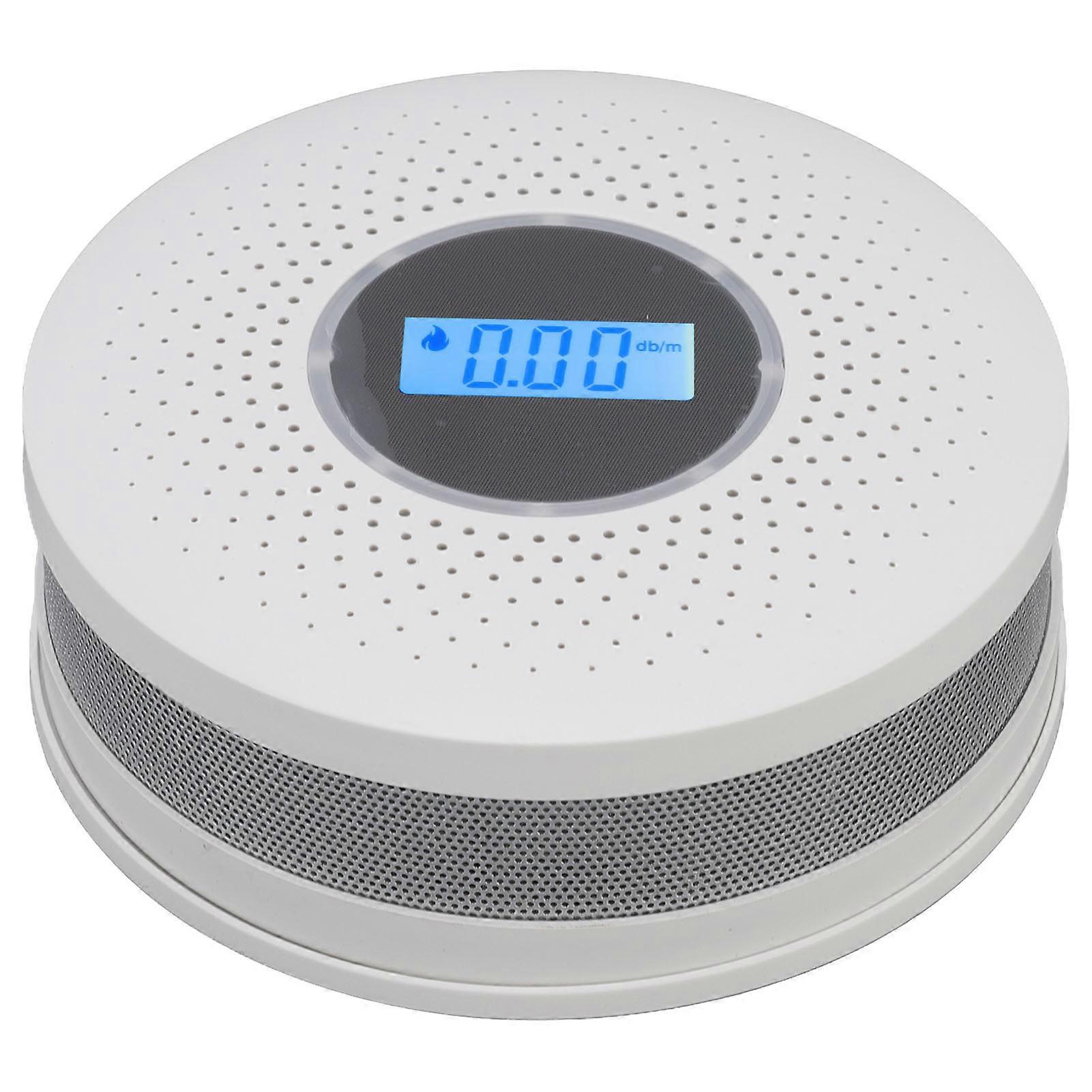 Smoke CO Detector with LCD, High Sensitivity, 10.3x3.8cm, 180g
