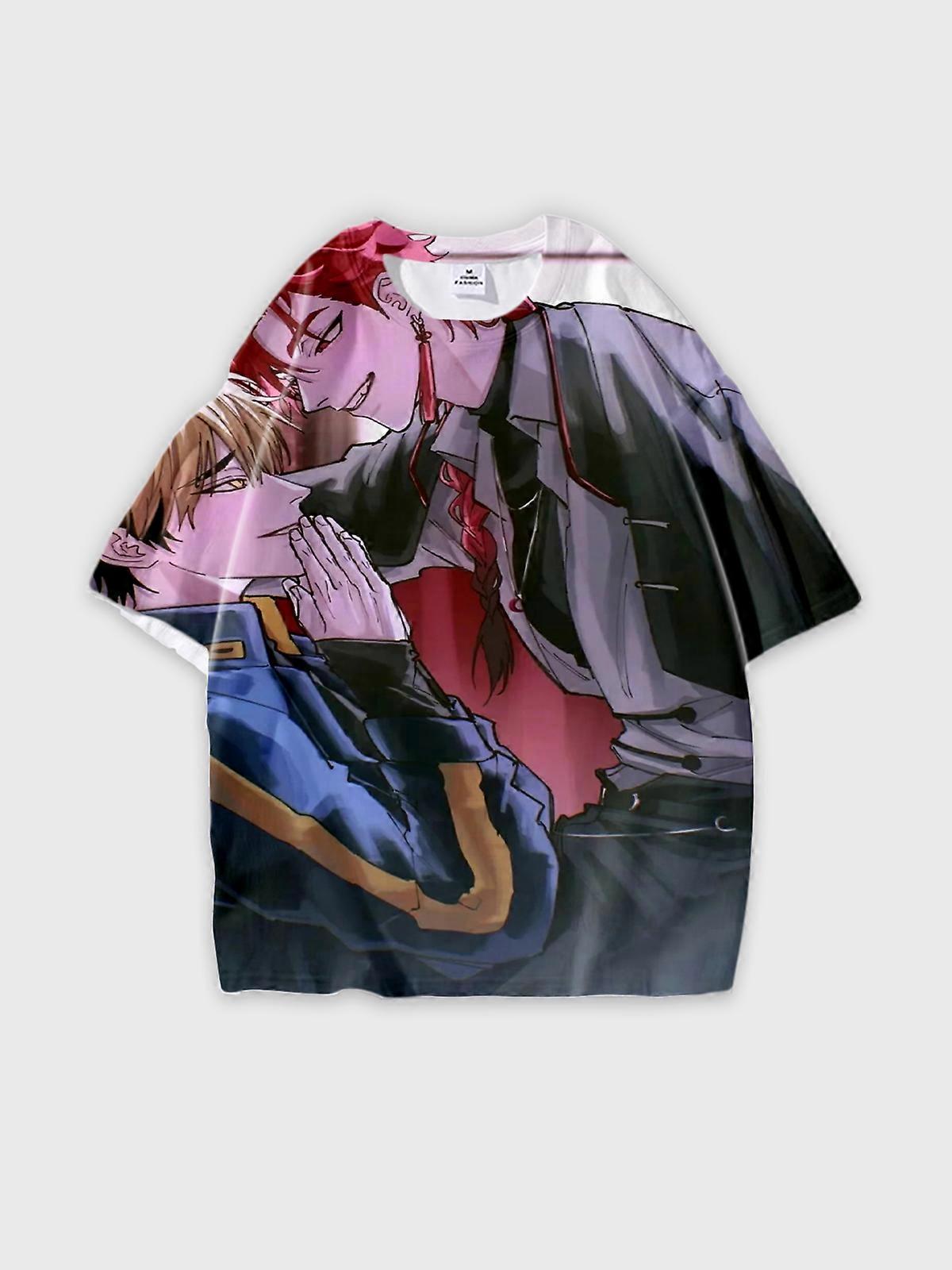 T-Shirt Short Sleeve Round Neck, Summer Casual Loose Graphic Tee, Unisex The Link Click W1654