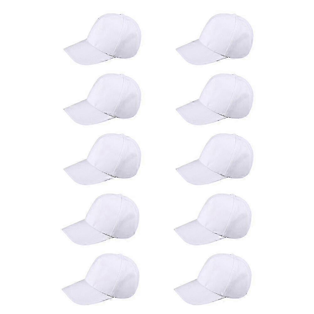10pcs Blank Peaked Hats for DIY Painting Art Craft Projects