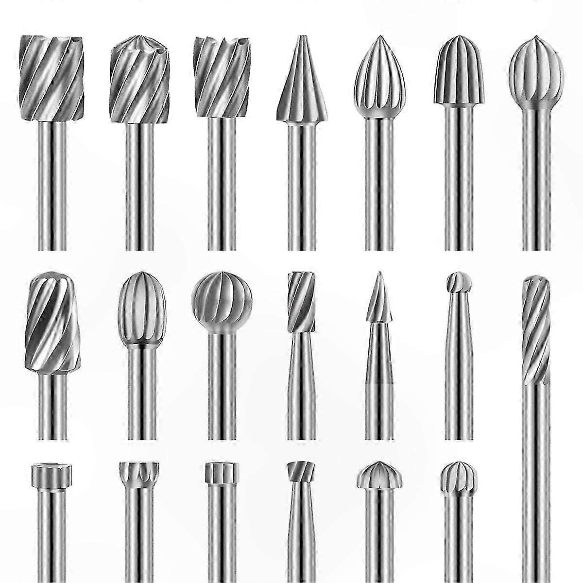 20-Piece Rotary Tool Engraving Bit Set for Carving and Detailing