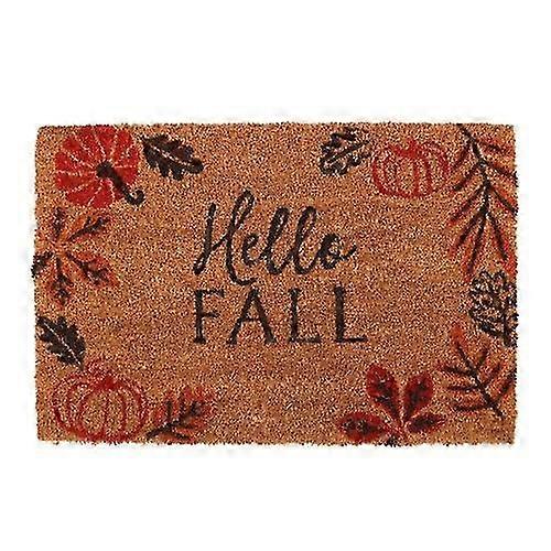 حصيرة ترحيب موسمية الخريف مع تصميم اليقطين والأوراق لتزيين الخريف