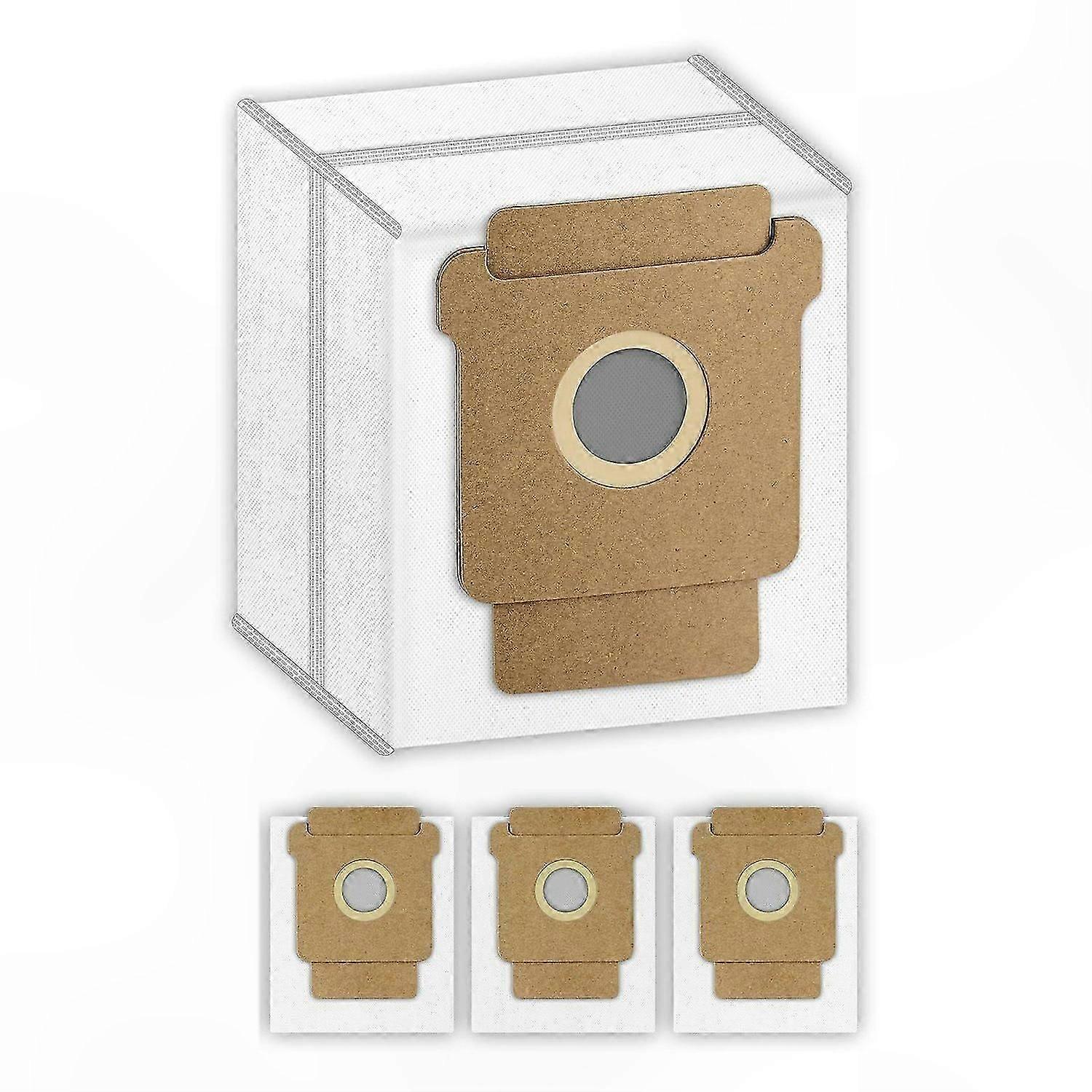 4-Pack Non-Woven Dust Bags Compatible with Multiple Robotic Vacuum Models including 105, 205, 405, and 505 Series