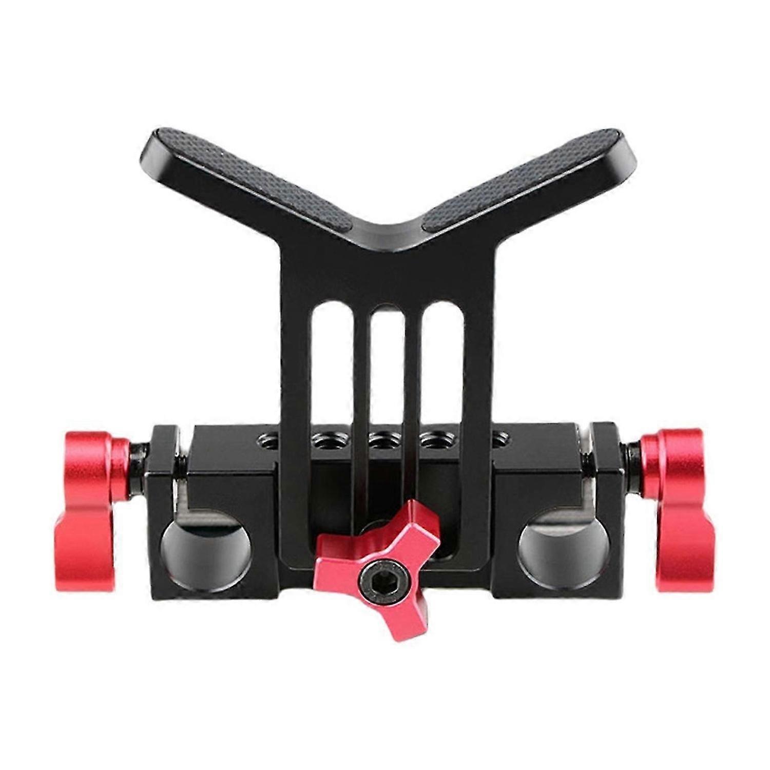 Universal Camera Lens Support with Standard 15mm Double Rod Clamp Rail Block for DSLR Camera Rig Shoulder Support System