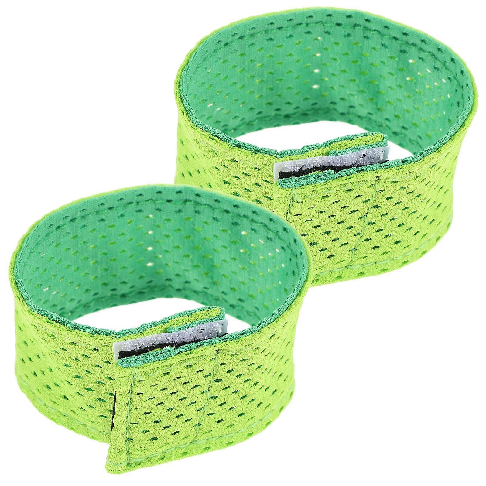 Green Sports Sleeve Holders with Elastic Fixing Straps for Women 3Pairs