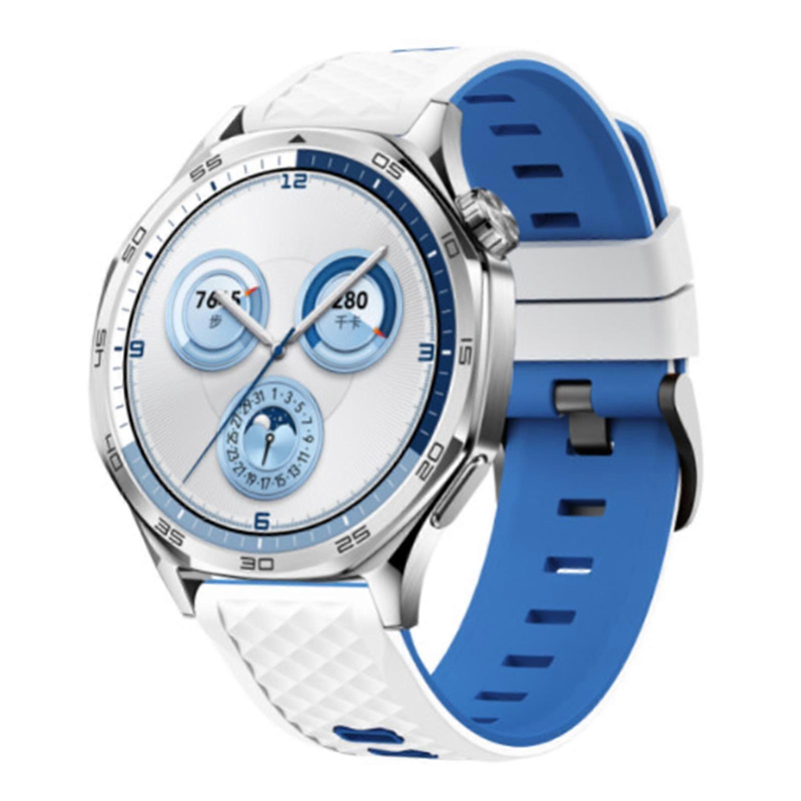 Quick Release Buckle Diamond Texture Two Color Silicone Watch Band 22mm
