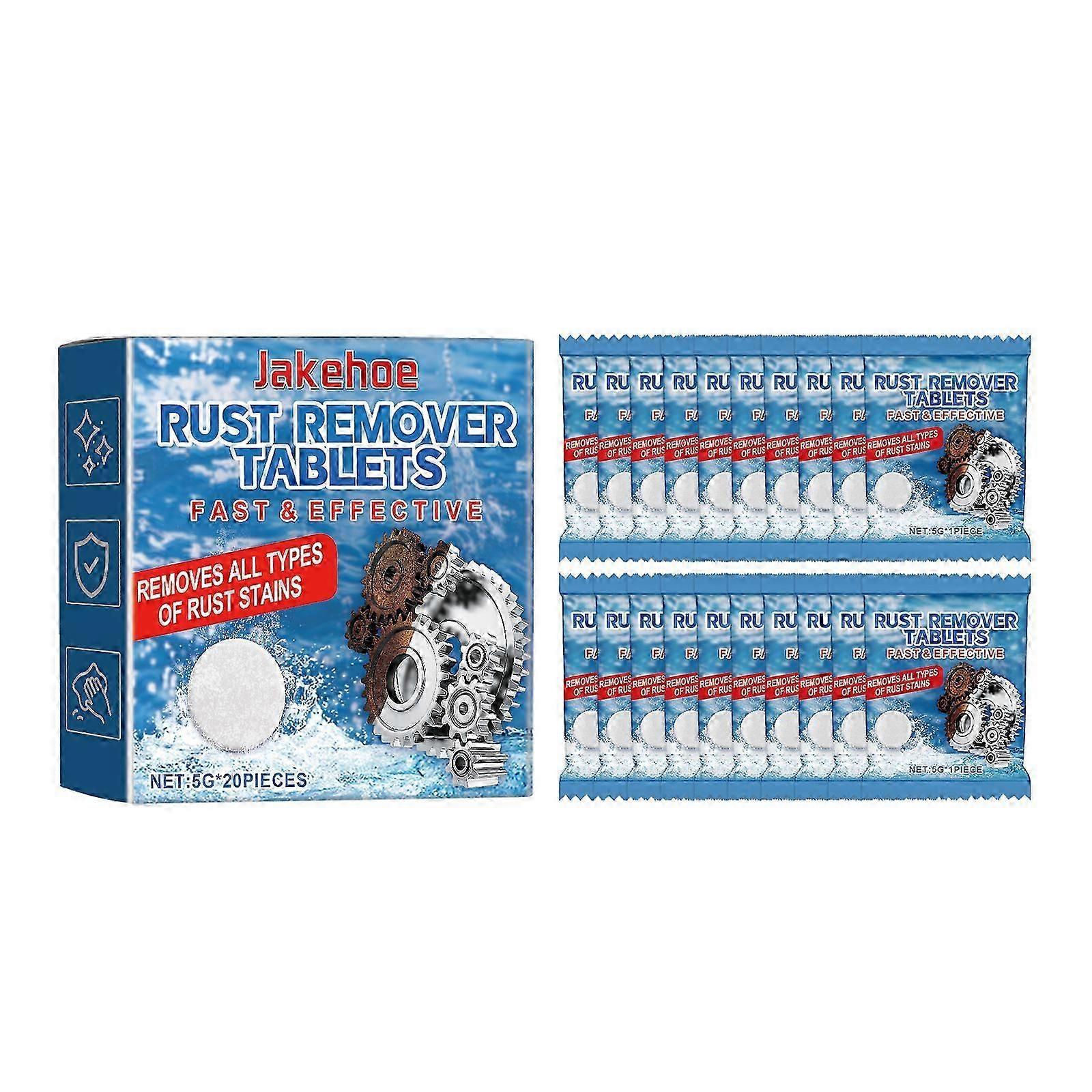 Rust Cleaning Effervescent Tablets - Multi-Purpose Metal Decontamination with Peppermint & Lemon Extracts
