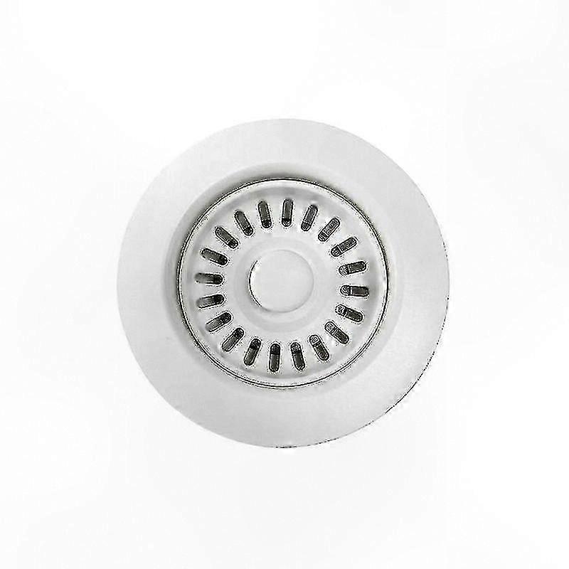 White Kitchen Sink Drain with Removable Basket and Stopper for 4.5cm Openings, Matching Granite Sinks