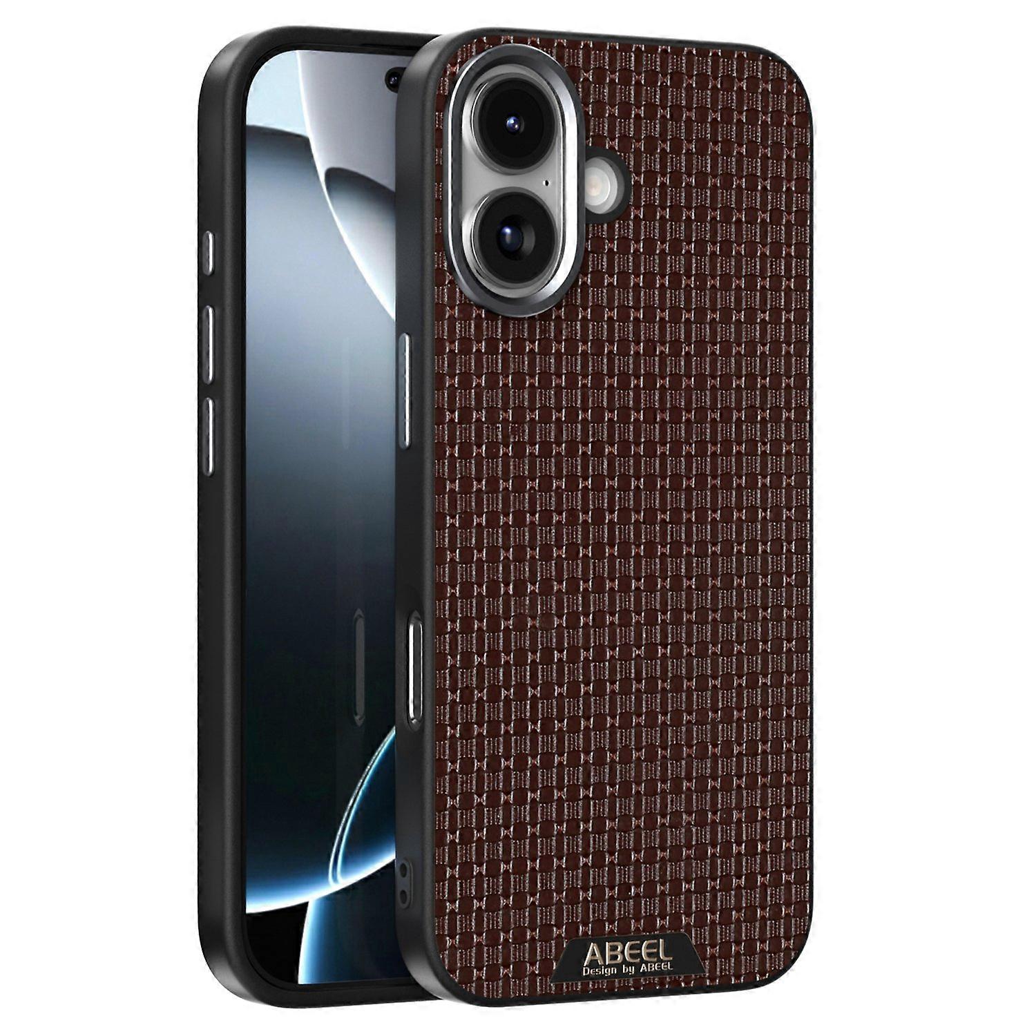 ABEEL For iPhone 17 Case Compatible with MagSafe Textured Micro-Embossing Back Cover - Coffee