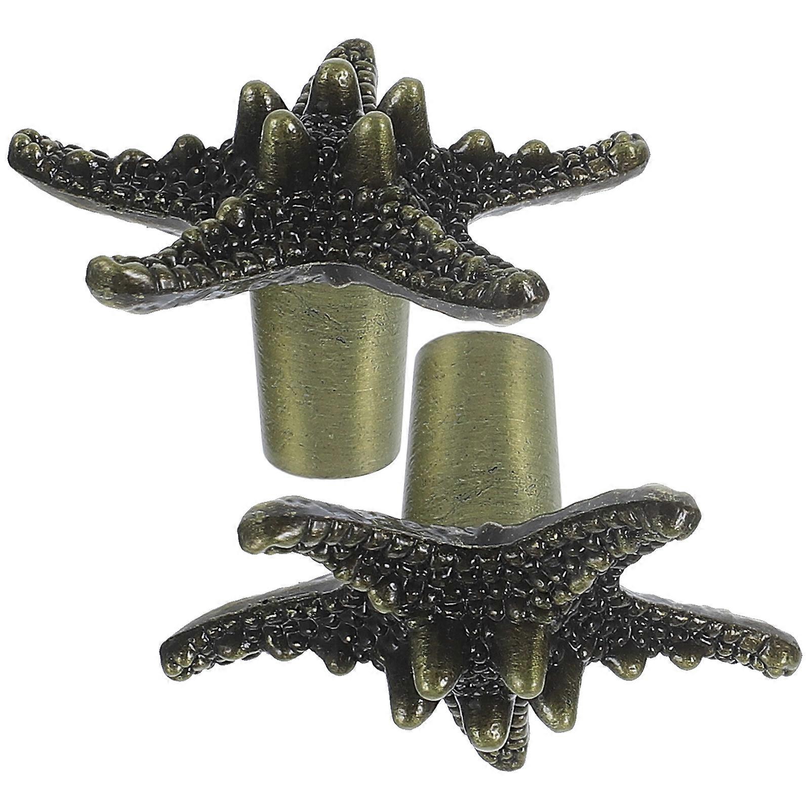 Door Knobs Sea Star Shaped Wardrobe Handles for 10Pcs Assorted Colors