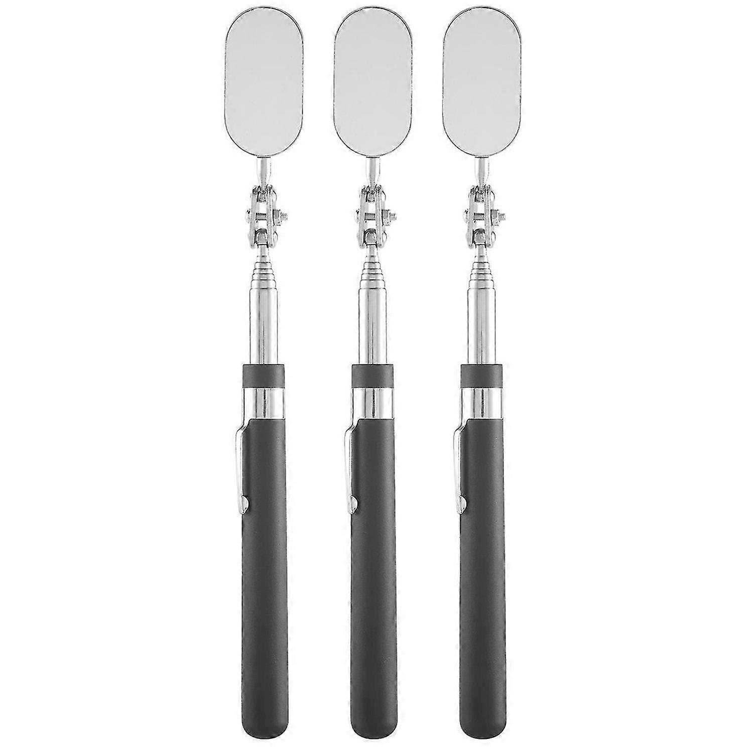 3 Pieces Telescoping Inspection Mirror Observe Mirror Inspection Tool for Check the Condition of the