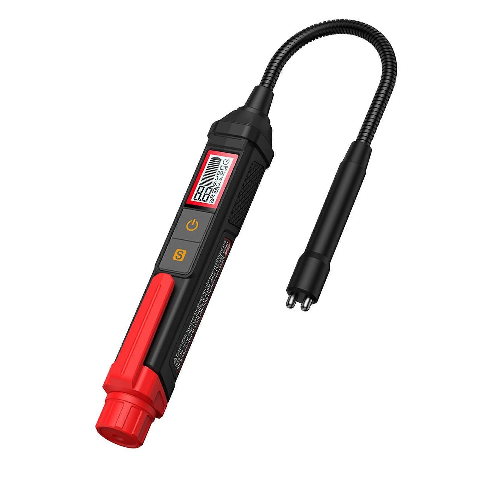 Car Brake Fluid Digital Tester HT663L With LCD Display Data Hold Metal Hose Sound Light Alarm Buzzer Flashlight