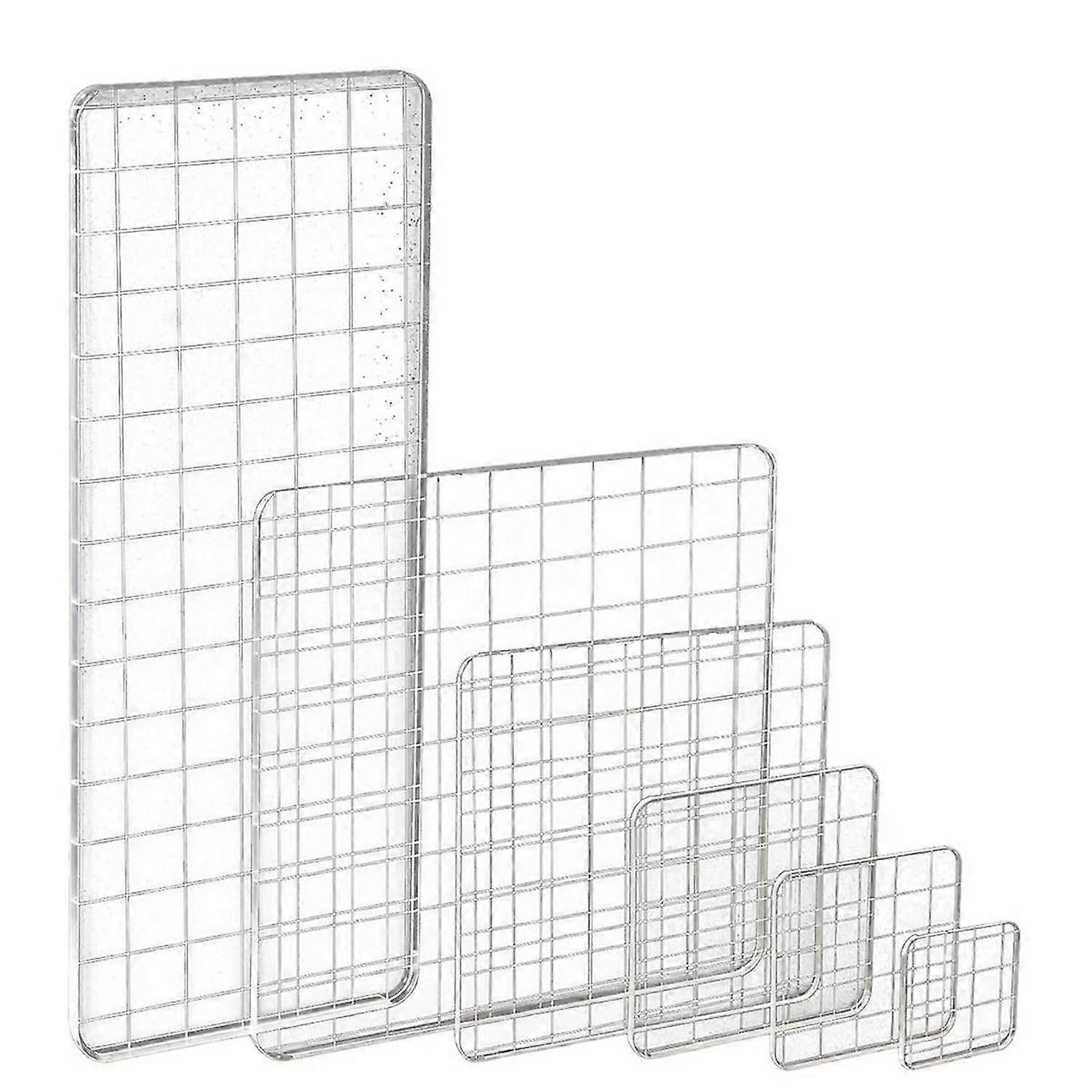 6PCS Acrylic Stamp Block with Grid Lines, Clear Stamping Blocks Tool Decorative for DIY Crafts Scrap