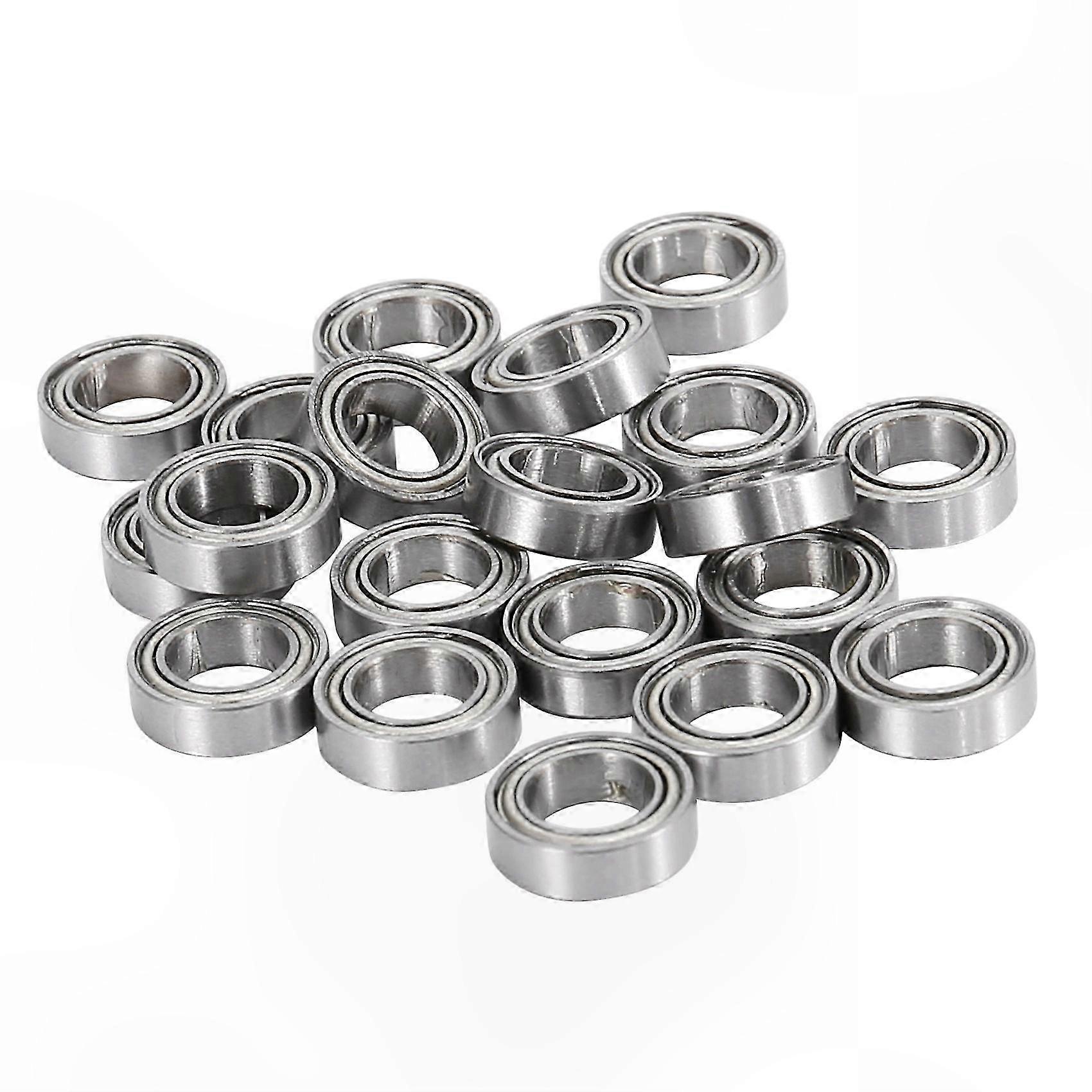 6x10x3mm Metal Shielded Ball Bearings, 20-Pack, Pre-Lubricated with Grease for Radial Load Applications