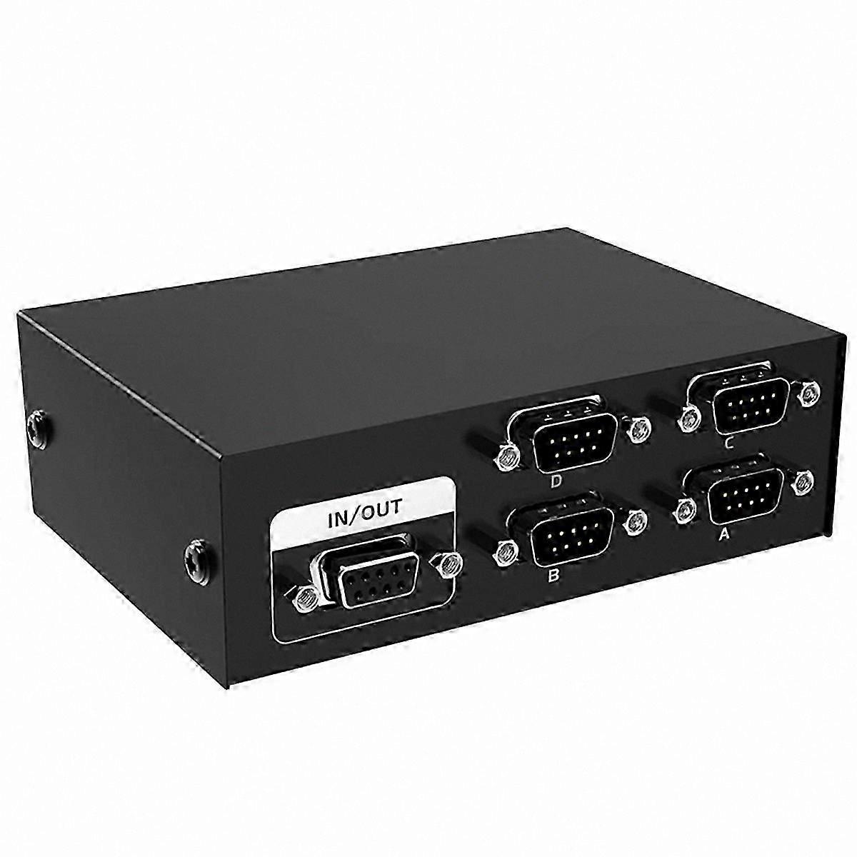 4-Port RS232 Serial Switch DB9 Pin Selector for PC Console and Printer Sharing