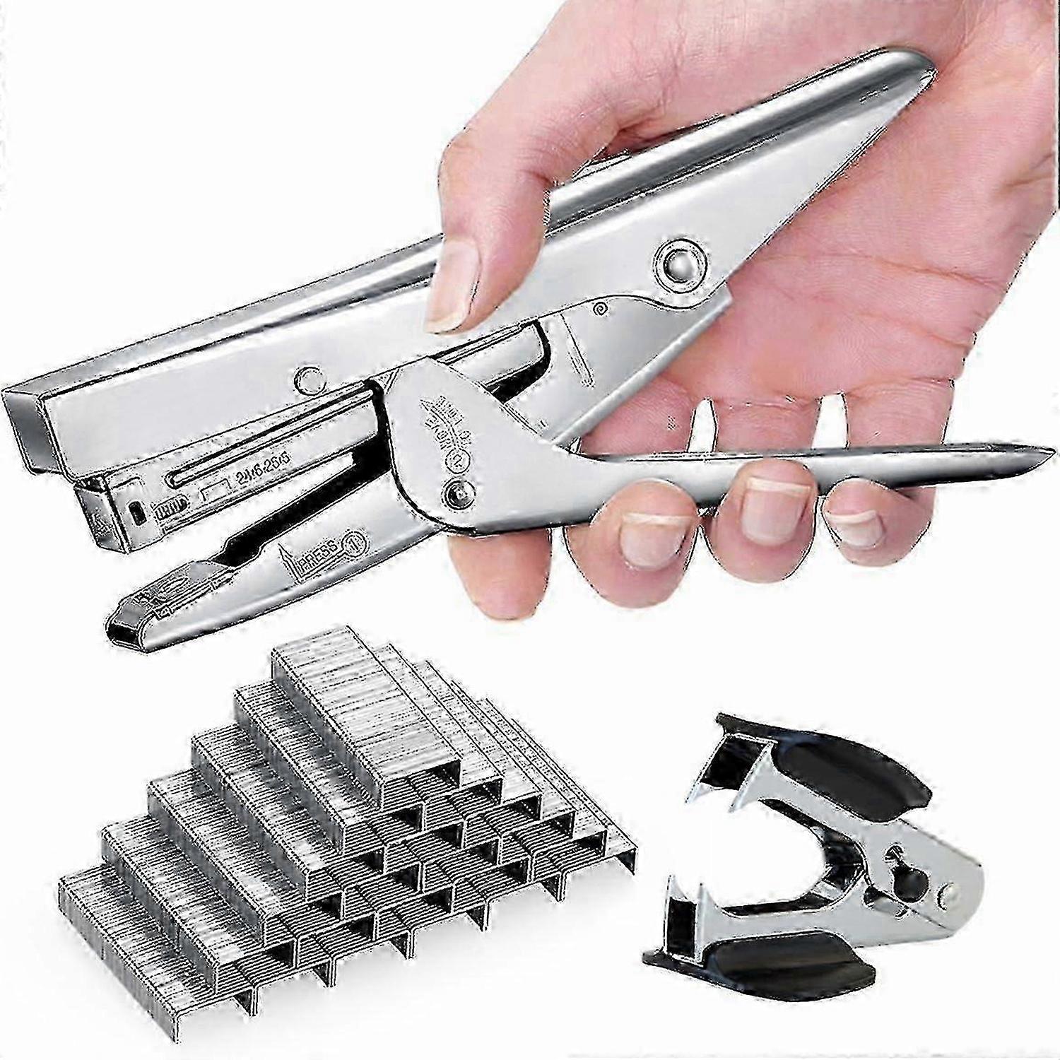 Stapler Heavy Duty with 5000 Staples and Staples Remover Set 20 Sheets Desktop Office Work Student Teacher Large Capacity No Jam Professional Standard