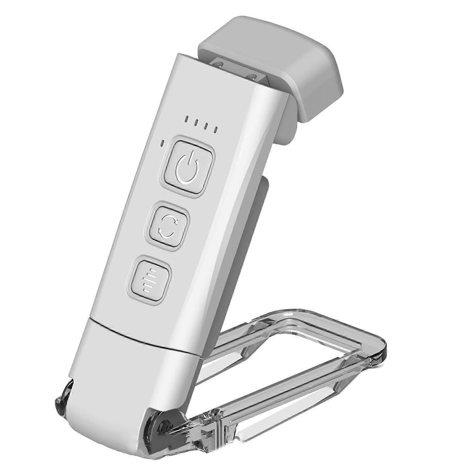 USB Rechargeable Book Light 3 Modes EyeProtection LED Reading Clip Light For Reading In Bed Car White