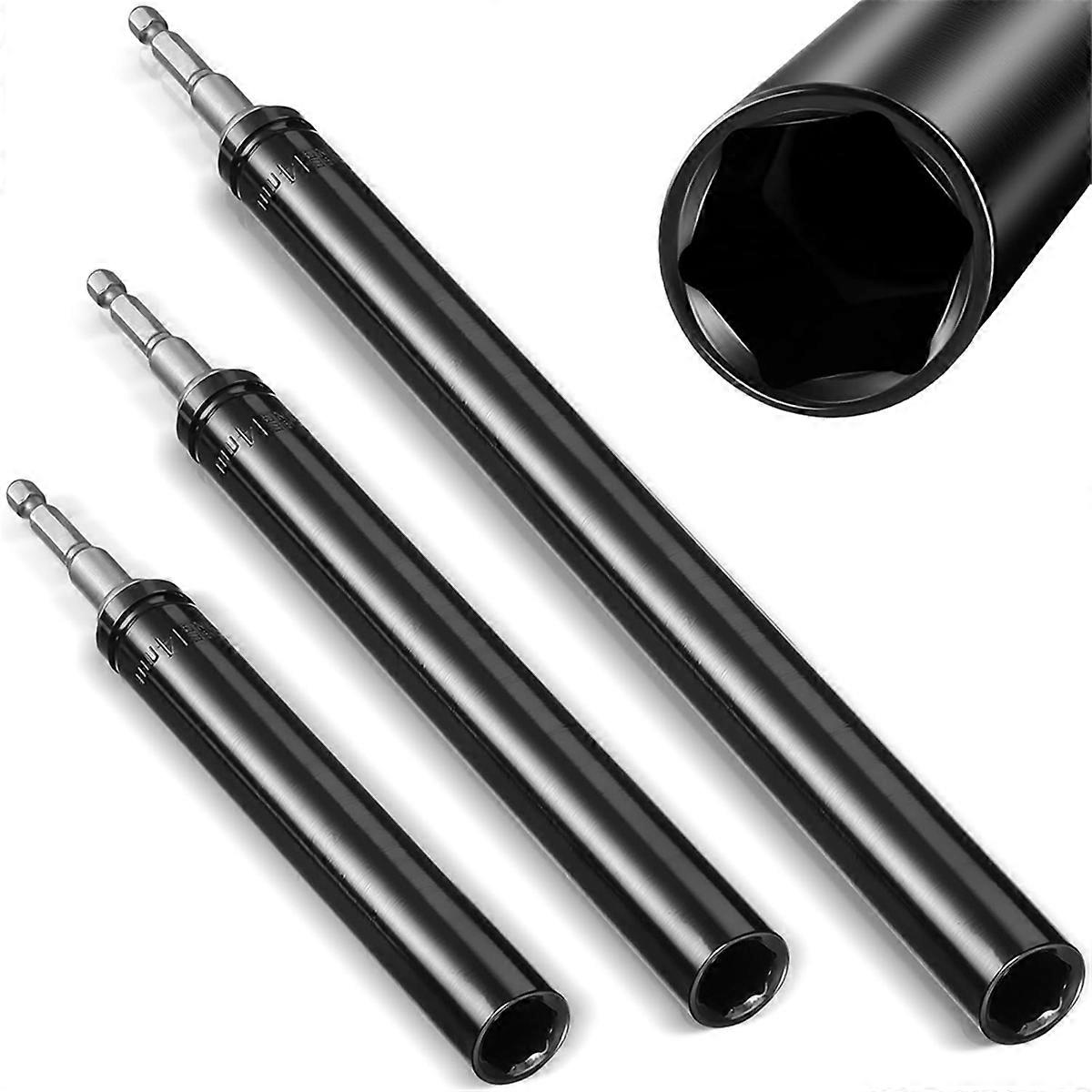 9/16 Inch Electric Nut Driver with 1/4 Inch Hex Shank for Long Bolts and Pipe Power for Overhead Fastening Applications