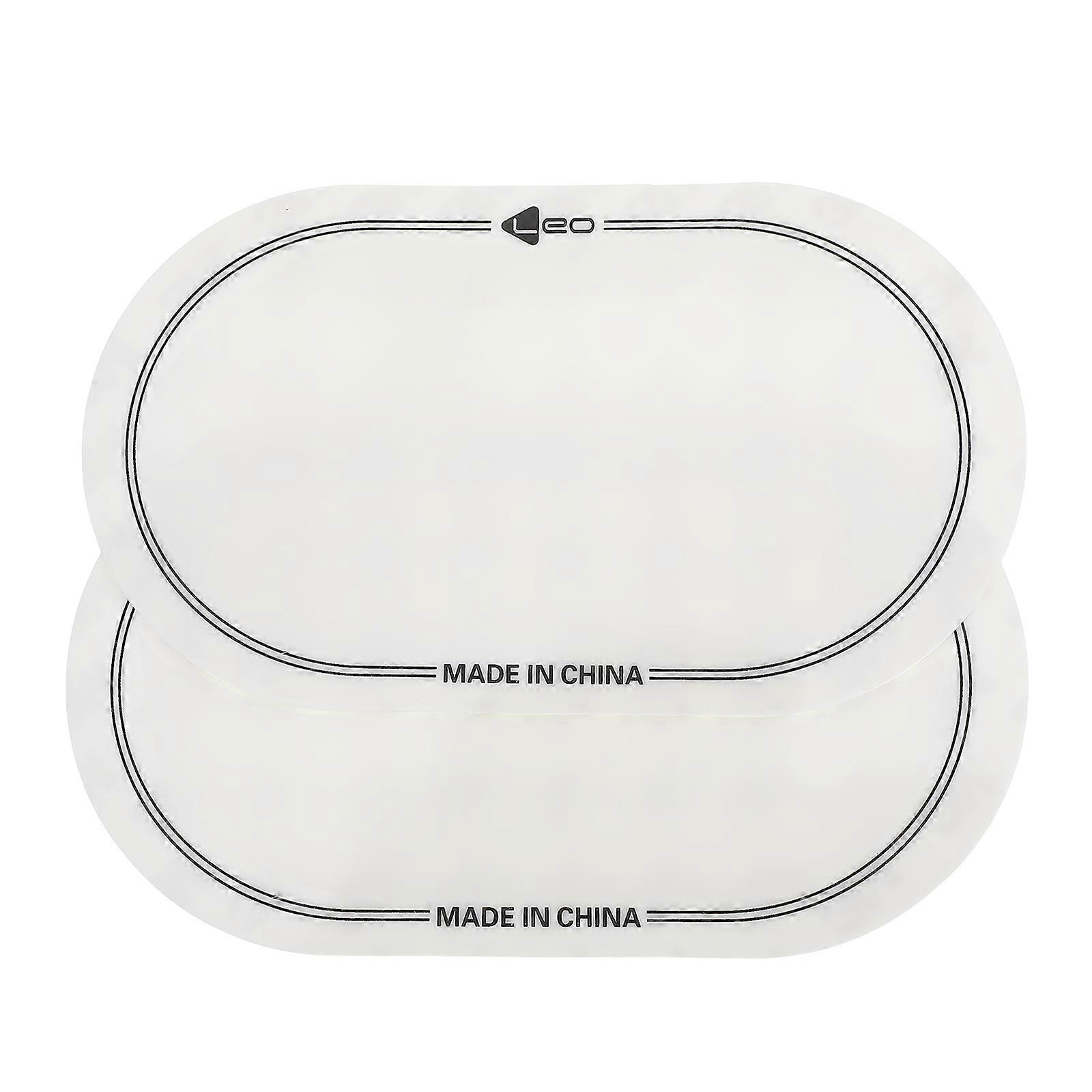 Kick Drum Pad Protector Bass Drumhead Accessory White 15.60X9.00X0.10CM Pte Durability Enhancement 2Pack