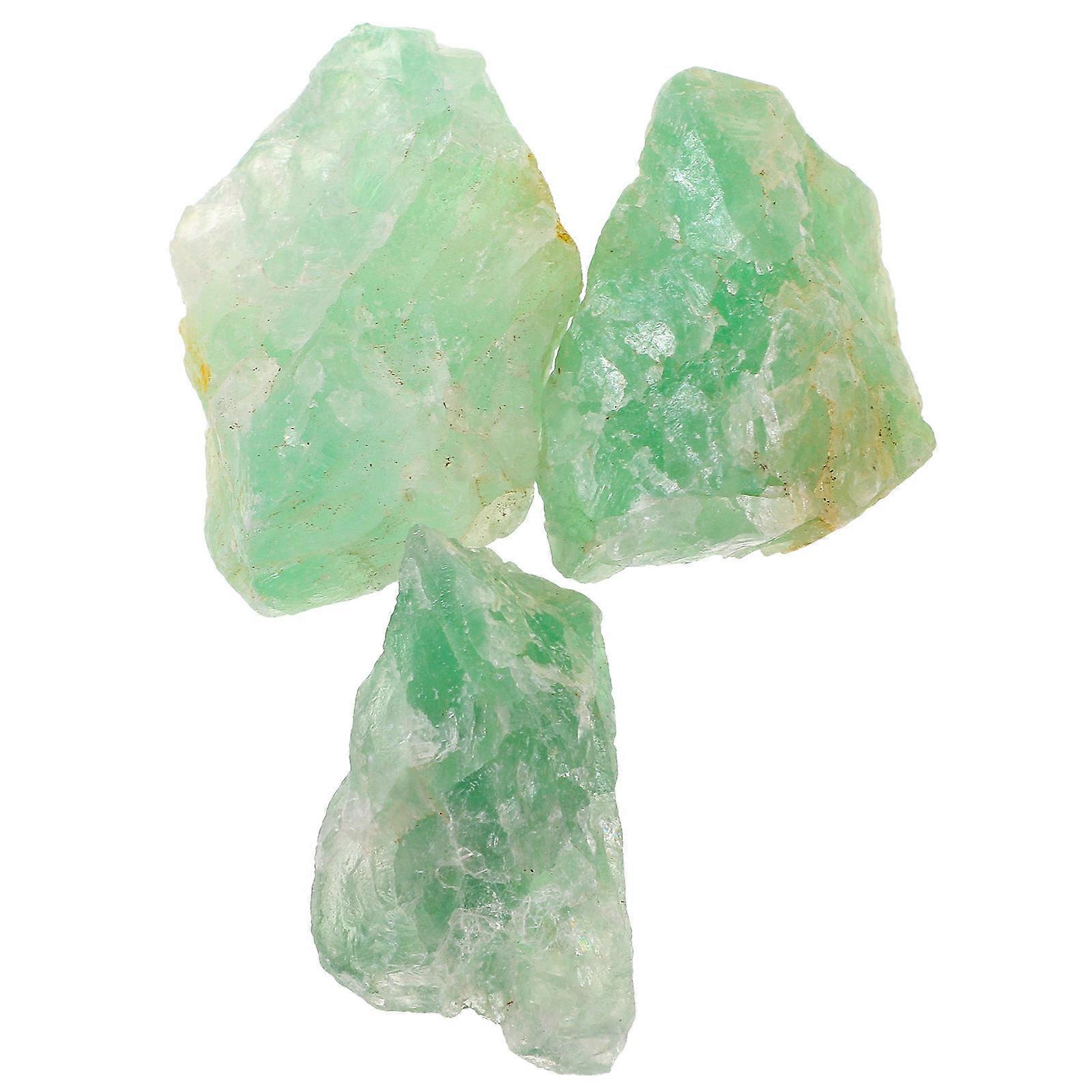 Crystal Stone Set Desktop Ornament for Decorating 4Pcs Light Green Crystal Stones