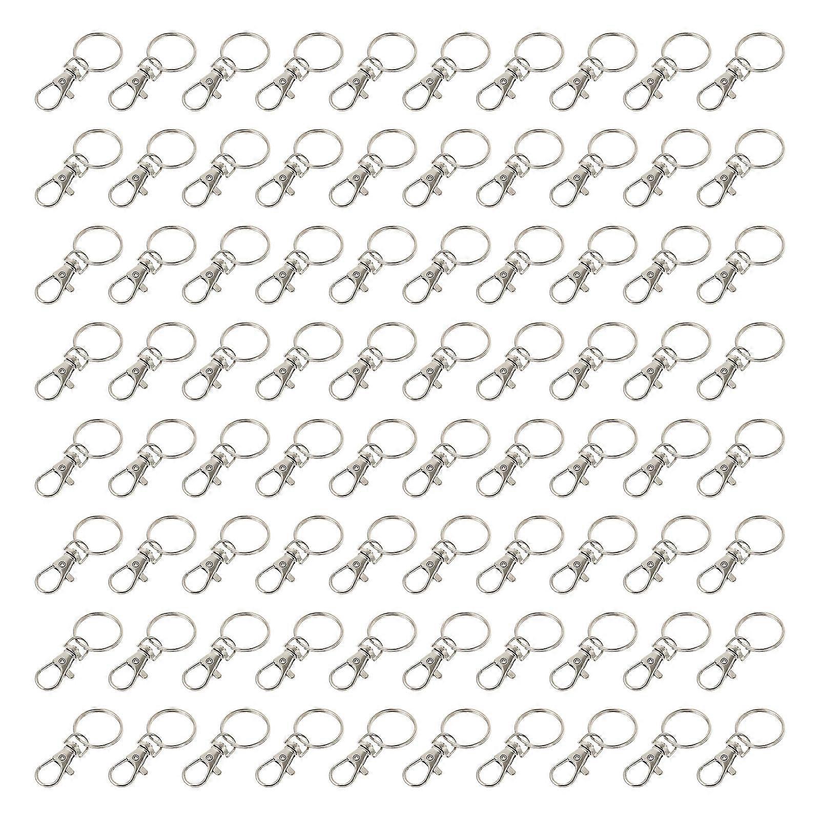 Stainless Steel Lobster Clasps for Keyring Making DIY 120Pcs Set