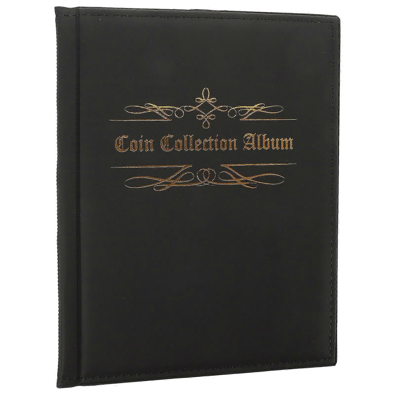 Commemorative Coin Storage Album Storage Container for Coin Collectors Black Pu Protection from Scratches 1Set