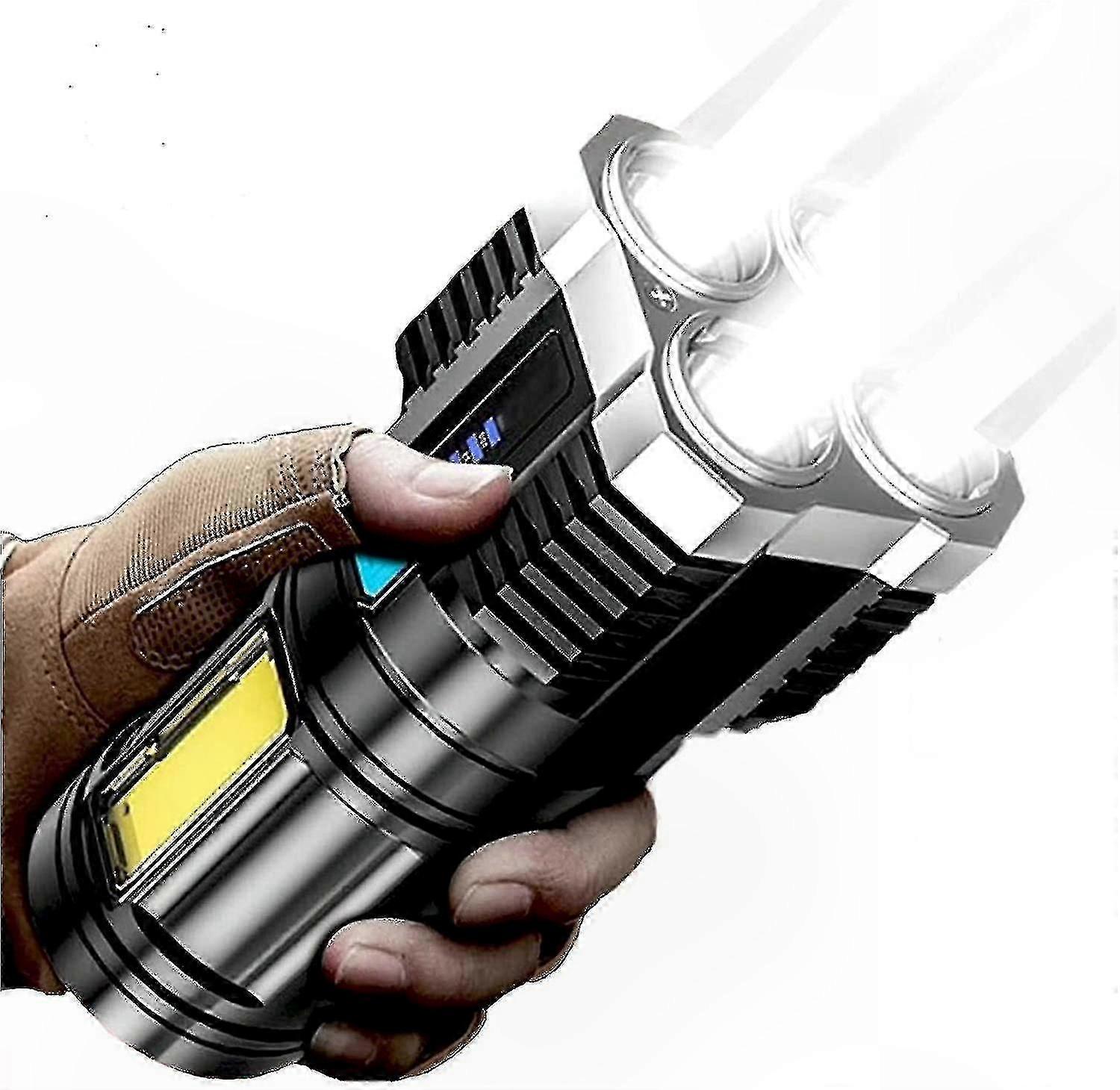 Ultra Bright LED Flashlight with USB Rechargeable Tactical Design for Outdoor Use