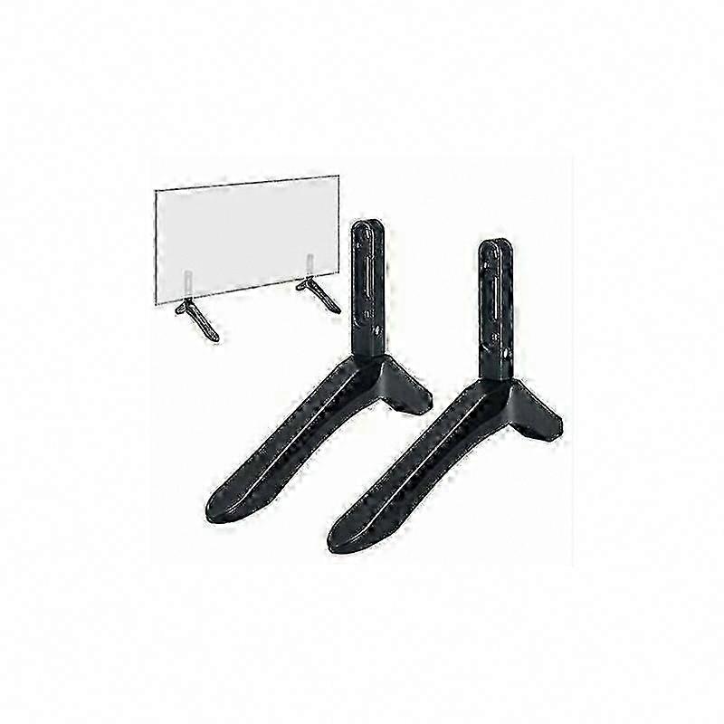 TV Legs Replacement, Universal TV Stand with Anti-Slip Pads, Easy Install Space-Saving Black TV Base Stand hwy346