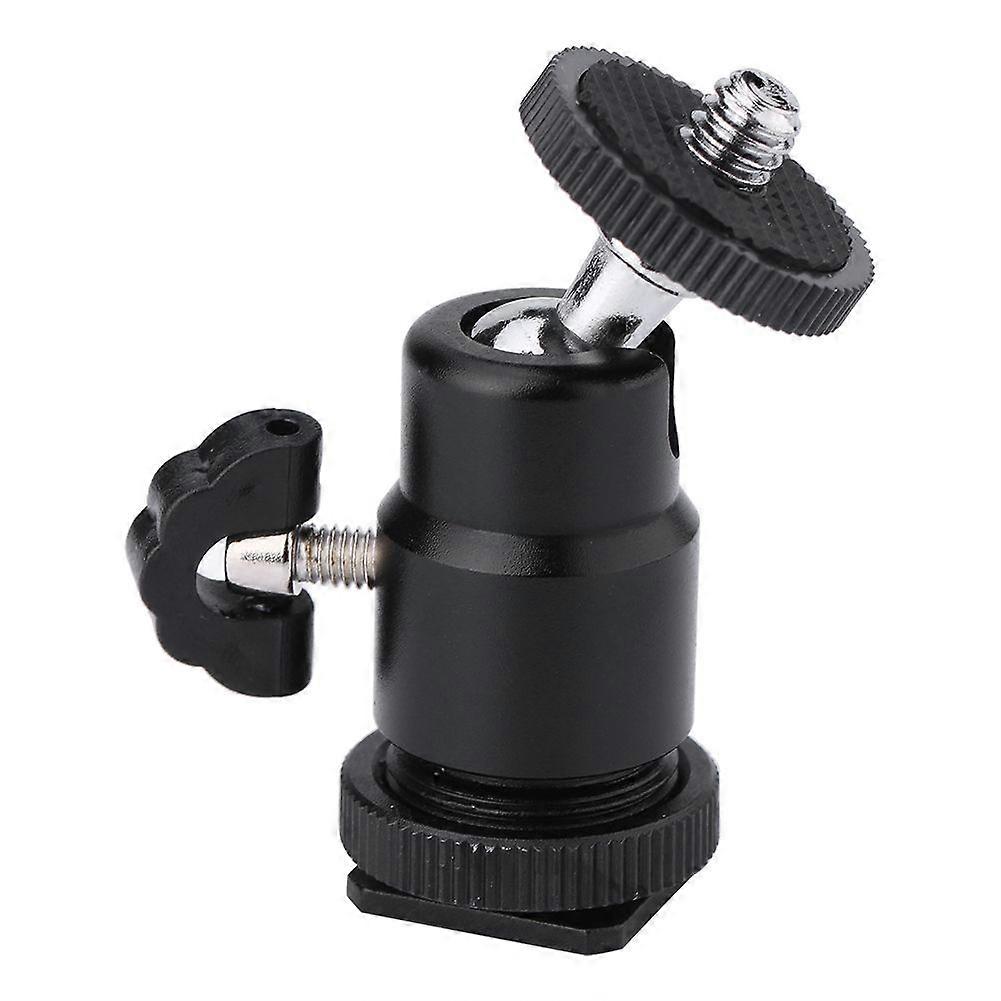 Back 1/4 inch Screw Camera Tripod Mini Ballhead Hot Shoe Adapter Accessory For Digital Camera