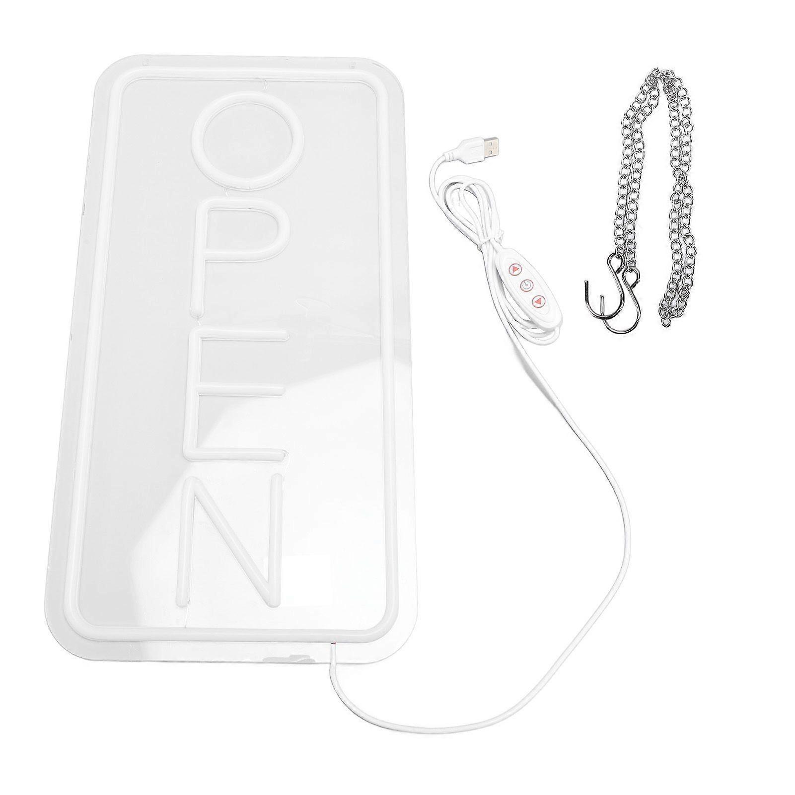 LED Neon Open Sign for Business Light Up Open Sign USB Powered Adjustable Bright for Shop Coffee Store Bar Salon Restaurant Club Hotel
