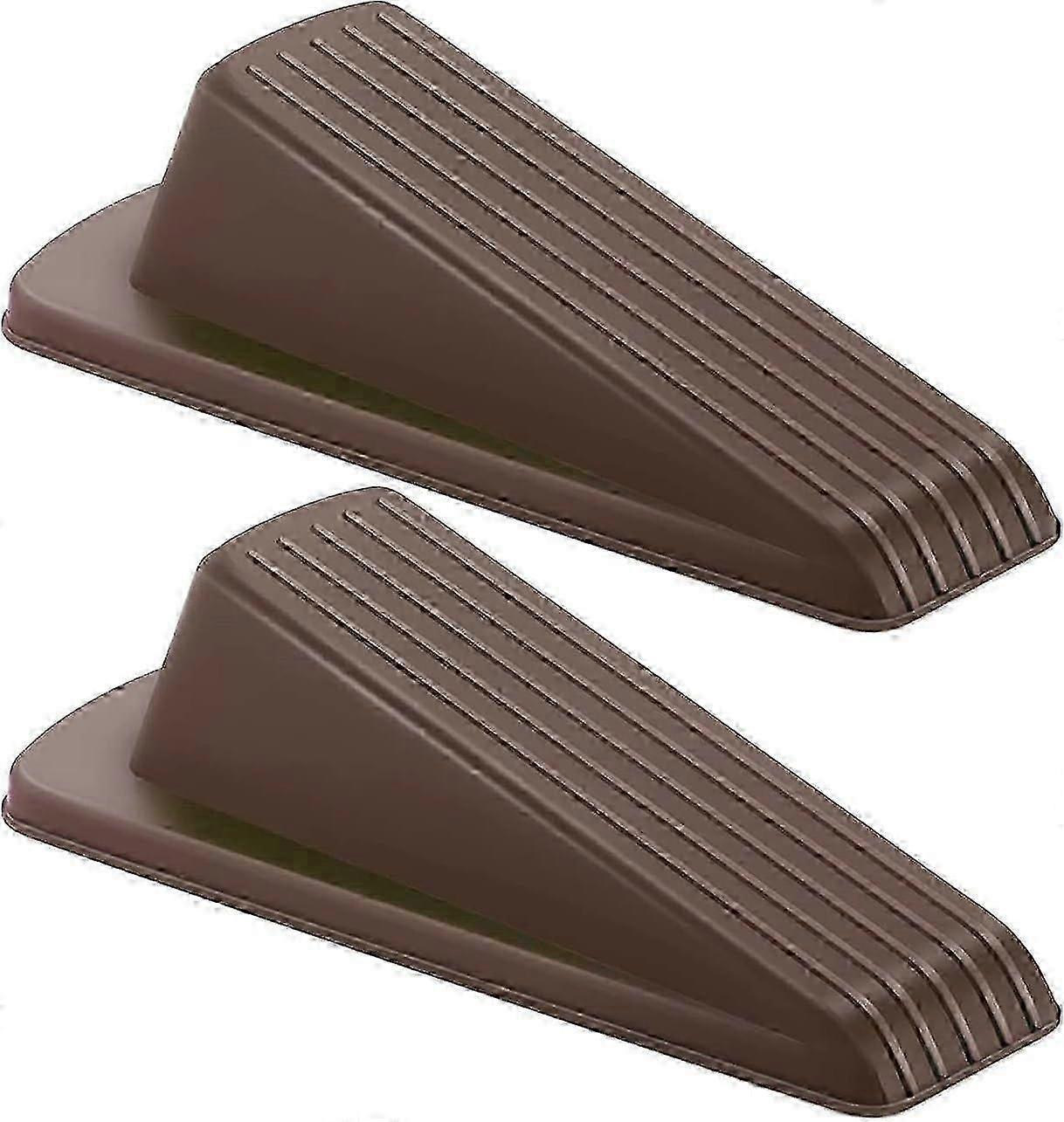 2-Pack Rubber Door Wedges and Stoppers, Suitable for Multi-Floor Use to Keep Doors Open