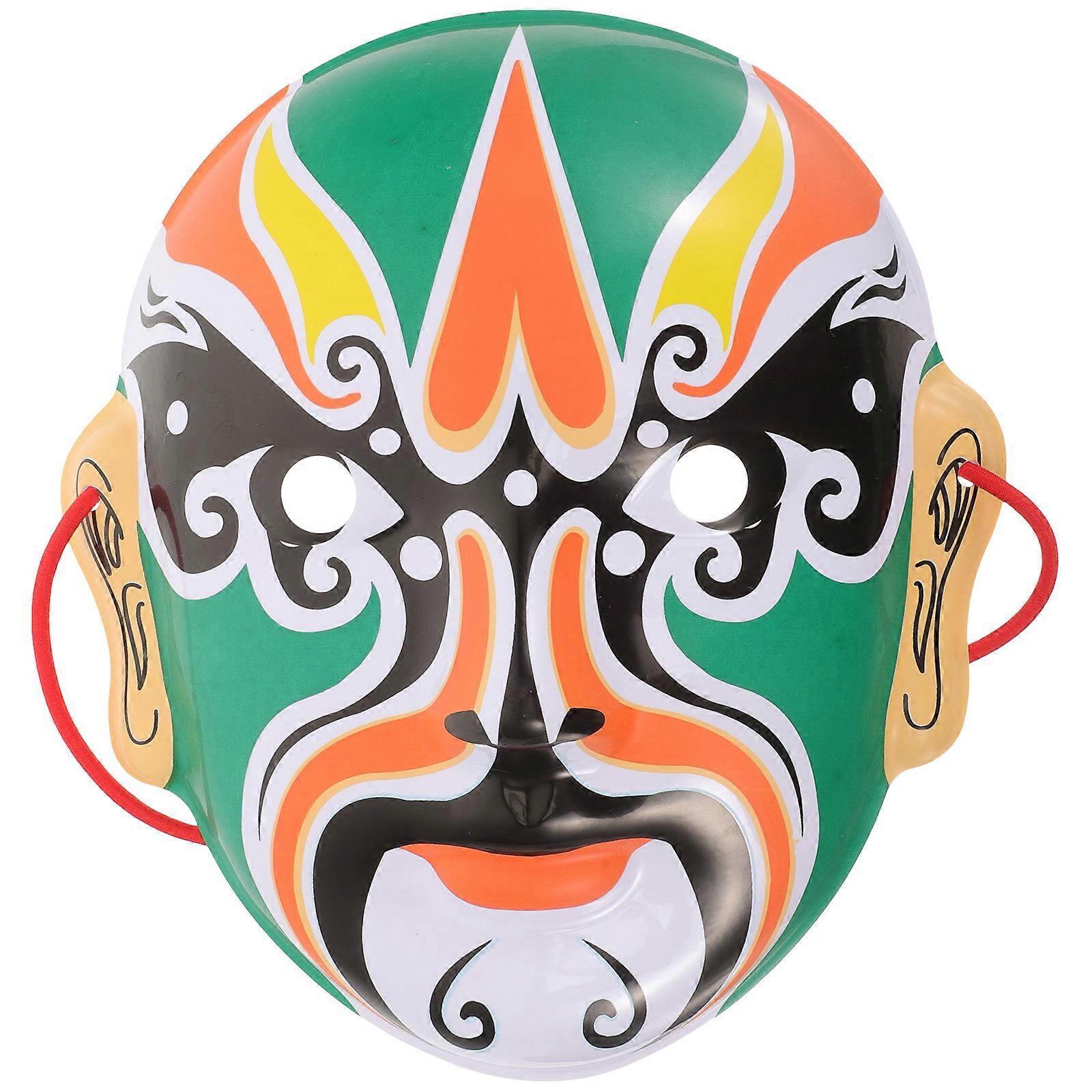 Plastic Opera Mask Chinese Mask for Party Supply 2Pcs Assorted Color