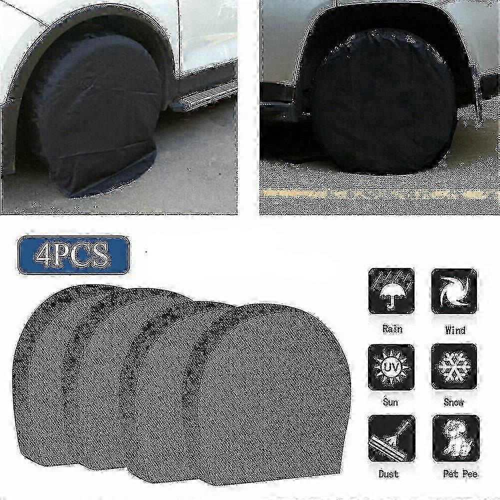 Pachet de 4 Impermeabil RV Remorcă Capac Anvelopă Protector Roată de Rezervă Anvelopă pentru rulotă anticorozivă