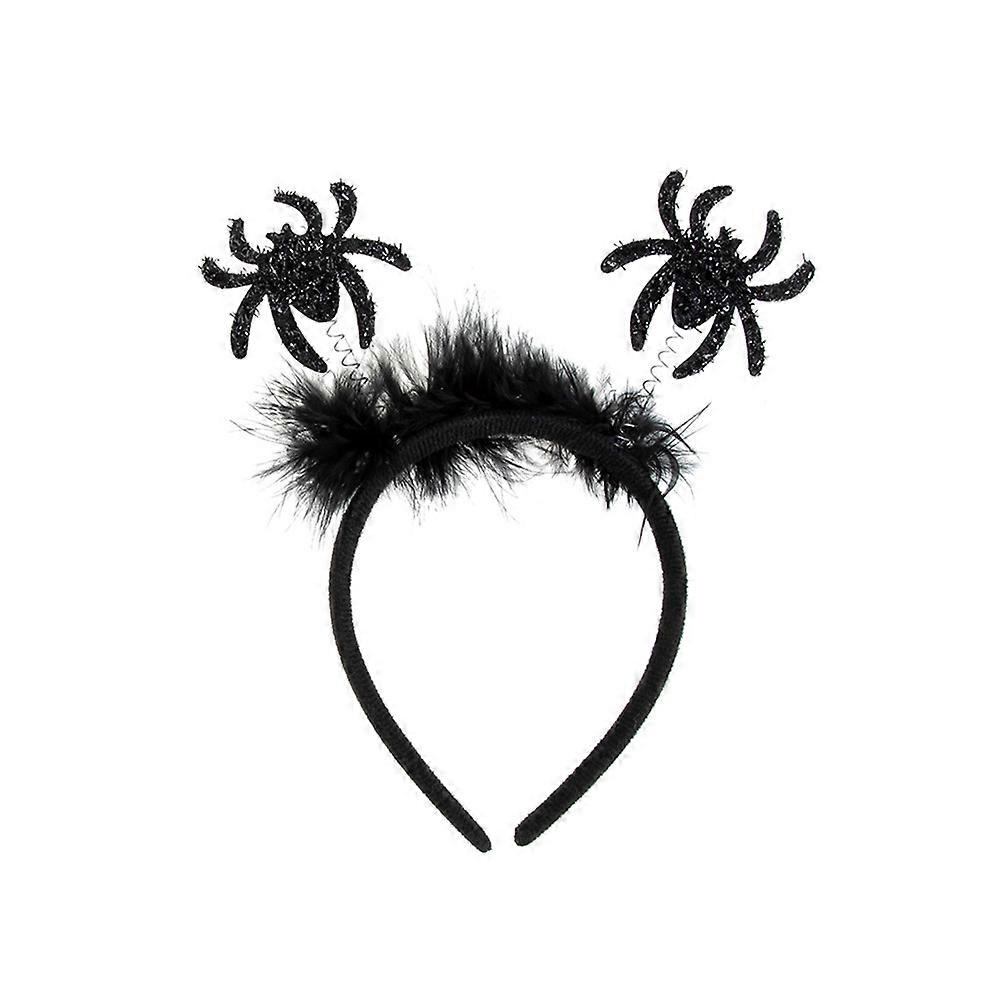 Shiny Novelty Spider Headwear 4Pcs for Halloween Party and Photo Prop with Design and Durable Construction