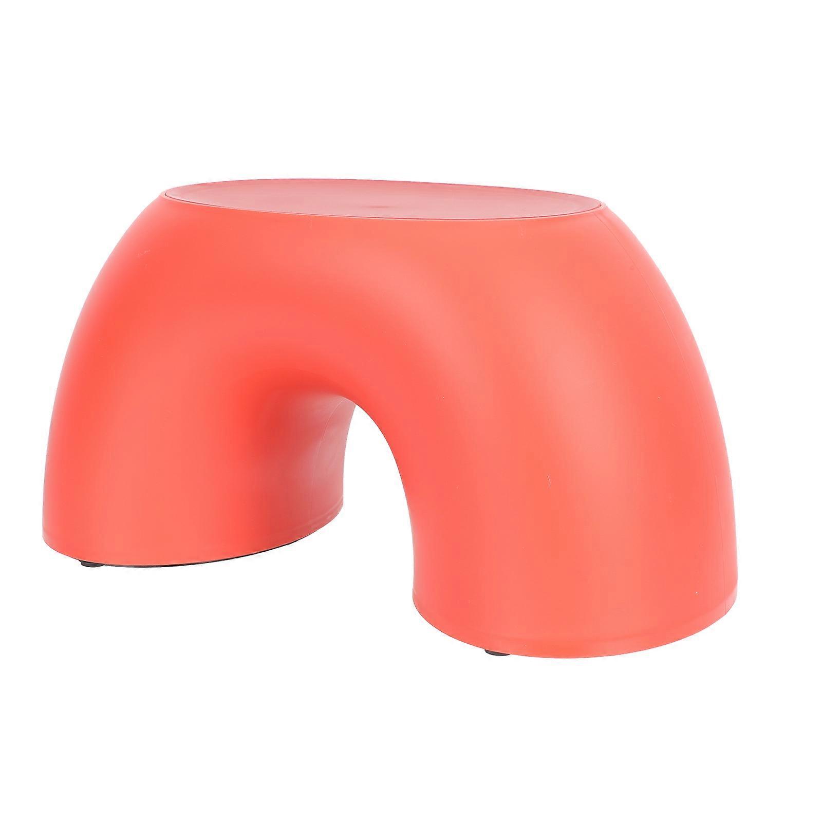 Toddler Stool Annular Stool for Living Room Red Plastic Material with Load-Bearing Function 1Pcs
