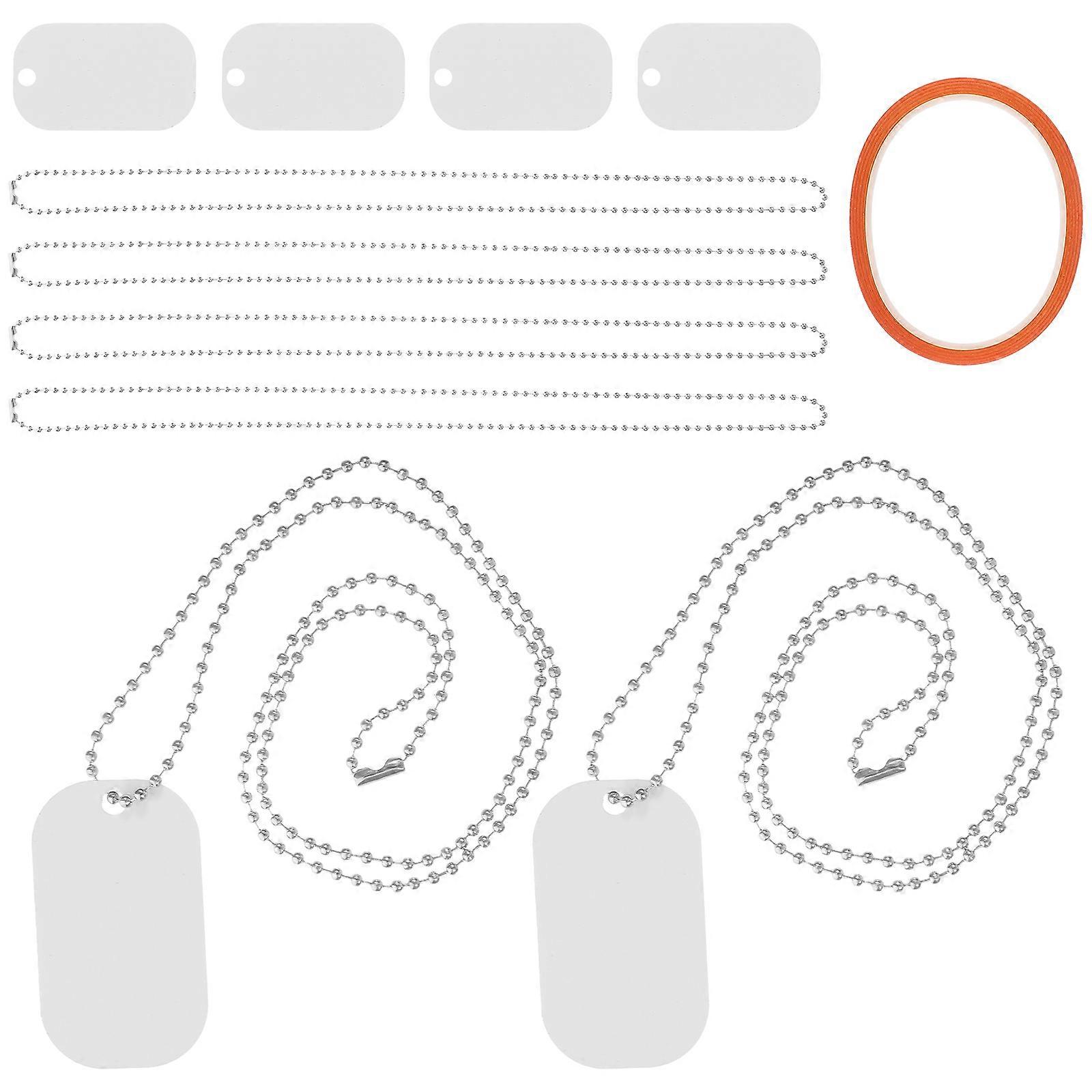 Sublimation Pendant Tags Metal Tags for Decoration Use 2Sets Silver