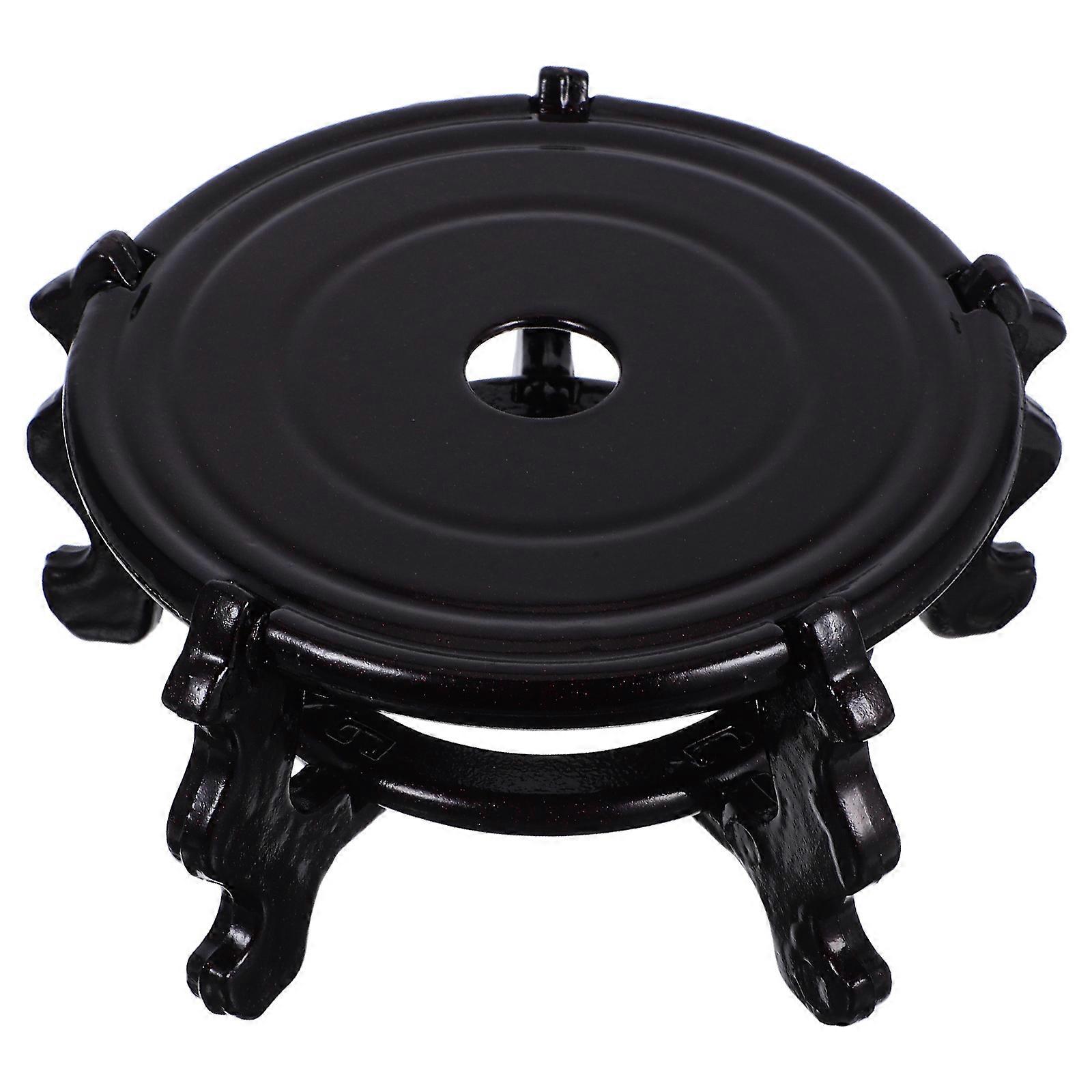 Resin Display Base 2Pcs Plant Pot Support Stand Suitable For Home Decoration Provides Space-Saving Solution Durable Wooden Material