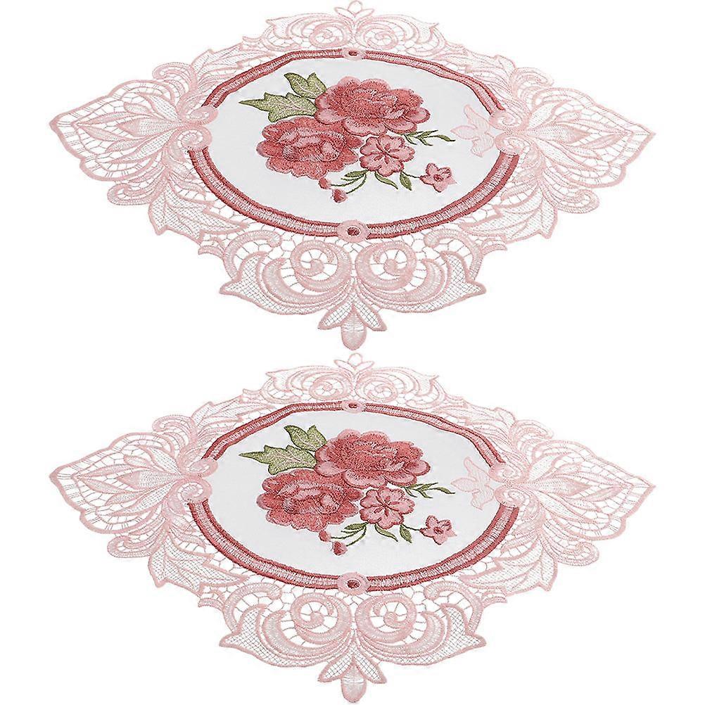 Vintage Cup Mats For Dining And Event Planners In Oval Shape With Dust-proof Functionality 10Pcs