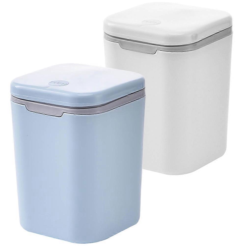 Table Trash Can Car Use Compact Style Prevent Odor Leakage 2Pcs
