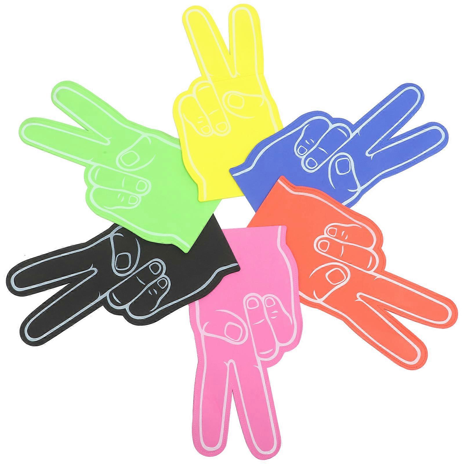Colorful Foam Fingers for Cheerleaders and Partygoers 12 Pcs Assorted Color Hand Shape Funny Design for Sports Matches