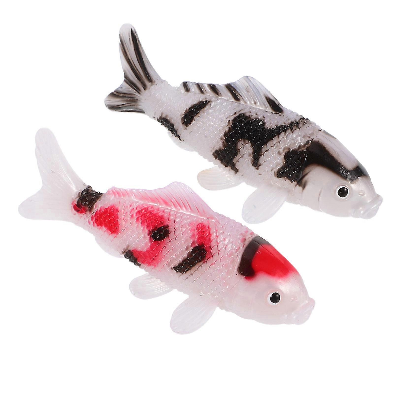 Aquarium Floating Decor Artificial Koi Fish Miniature Figurines 6Pcs