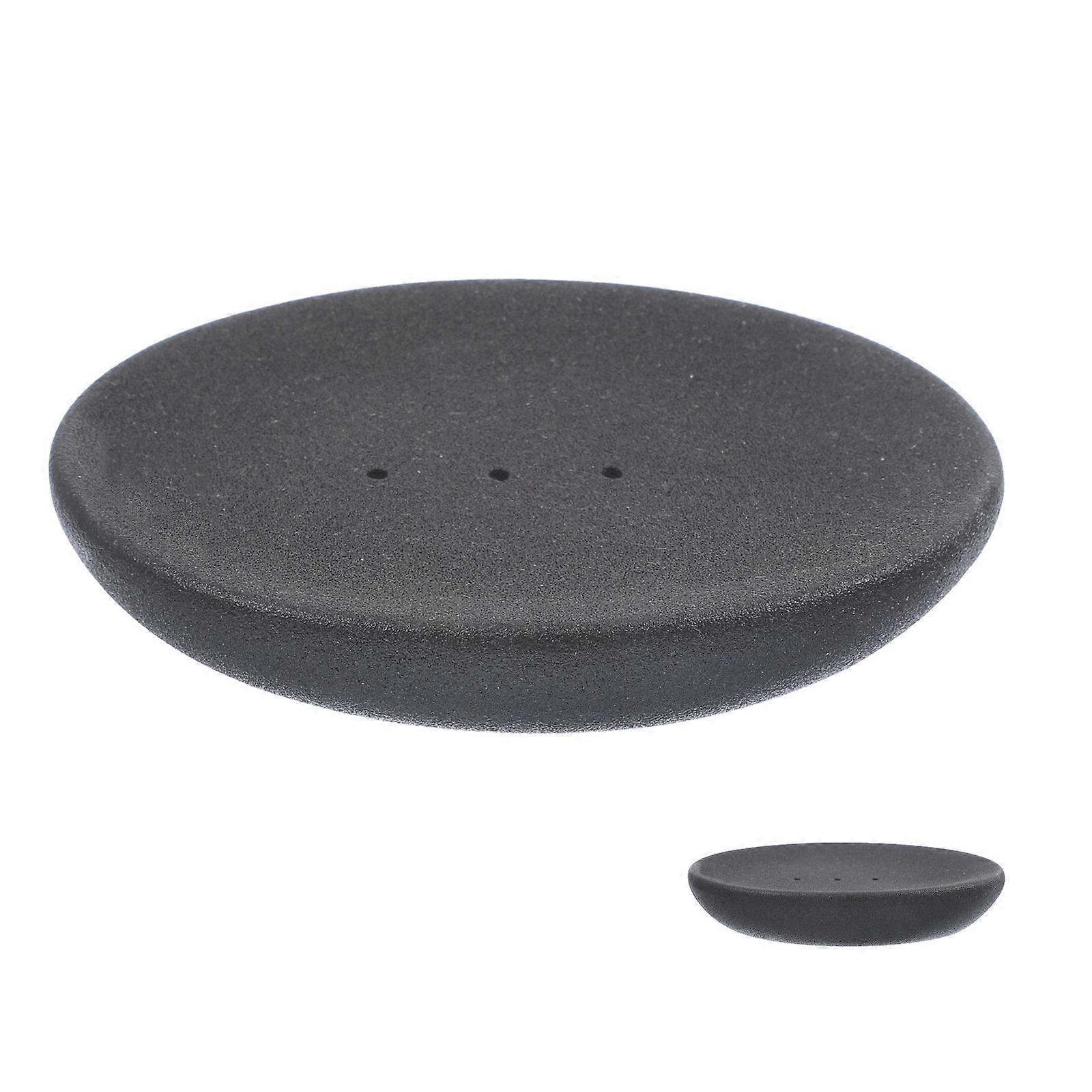 Household Soap Box Ceramic Soap Tray for Storage 3Pcs Black
