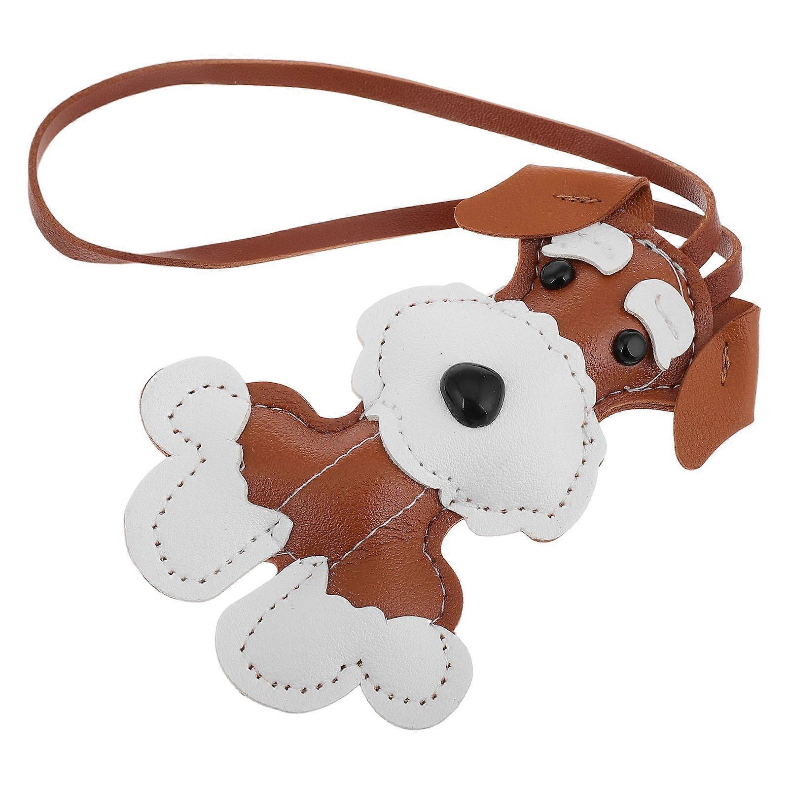Adorable Handmade Bag Charm Dog Keychain for Car Keys 3Pcs Pendant Set