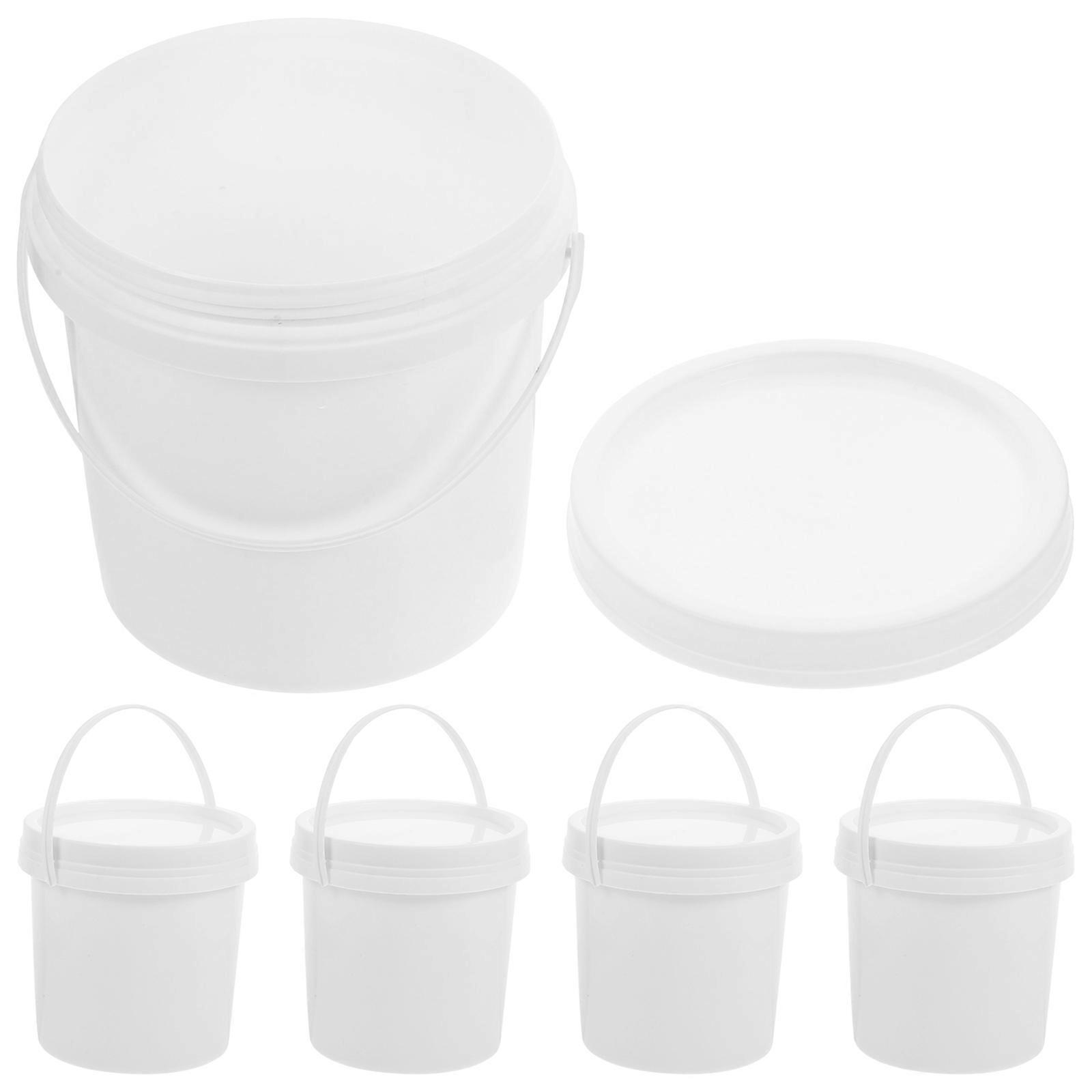 Sealing Water Bucket for Storage 10Pcs Plastic Bucket with Handle
