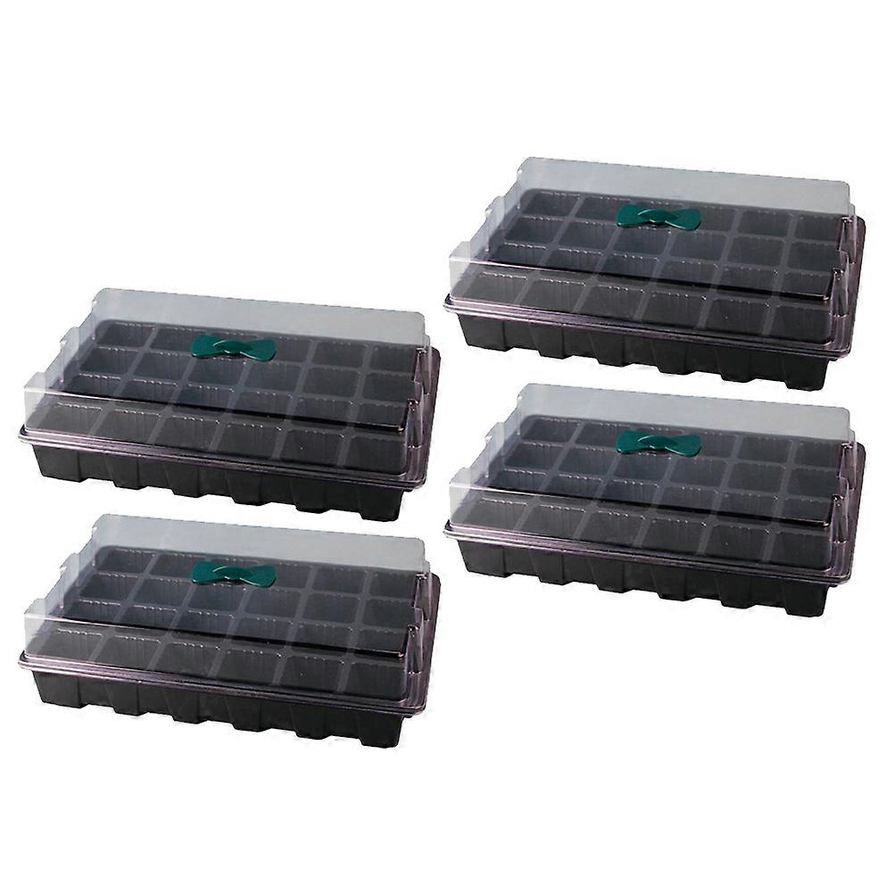Breathable Plant Germination Tray for with Lids 4Sets 24 Cells